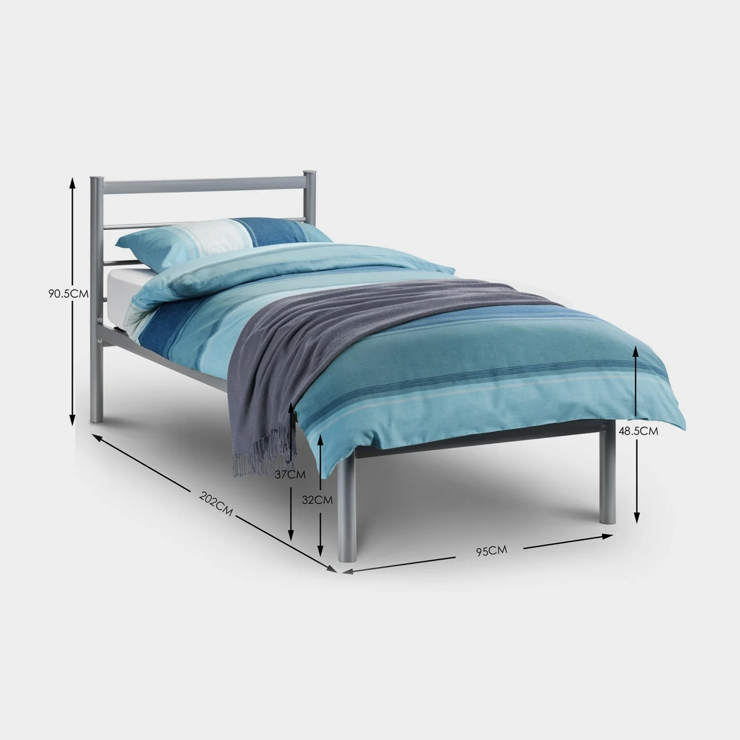 Alpine Bed Frame Double Aluminium - Image 3