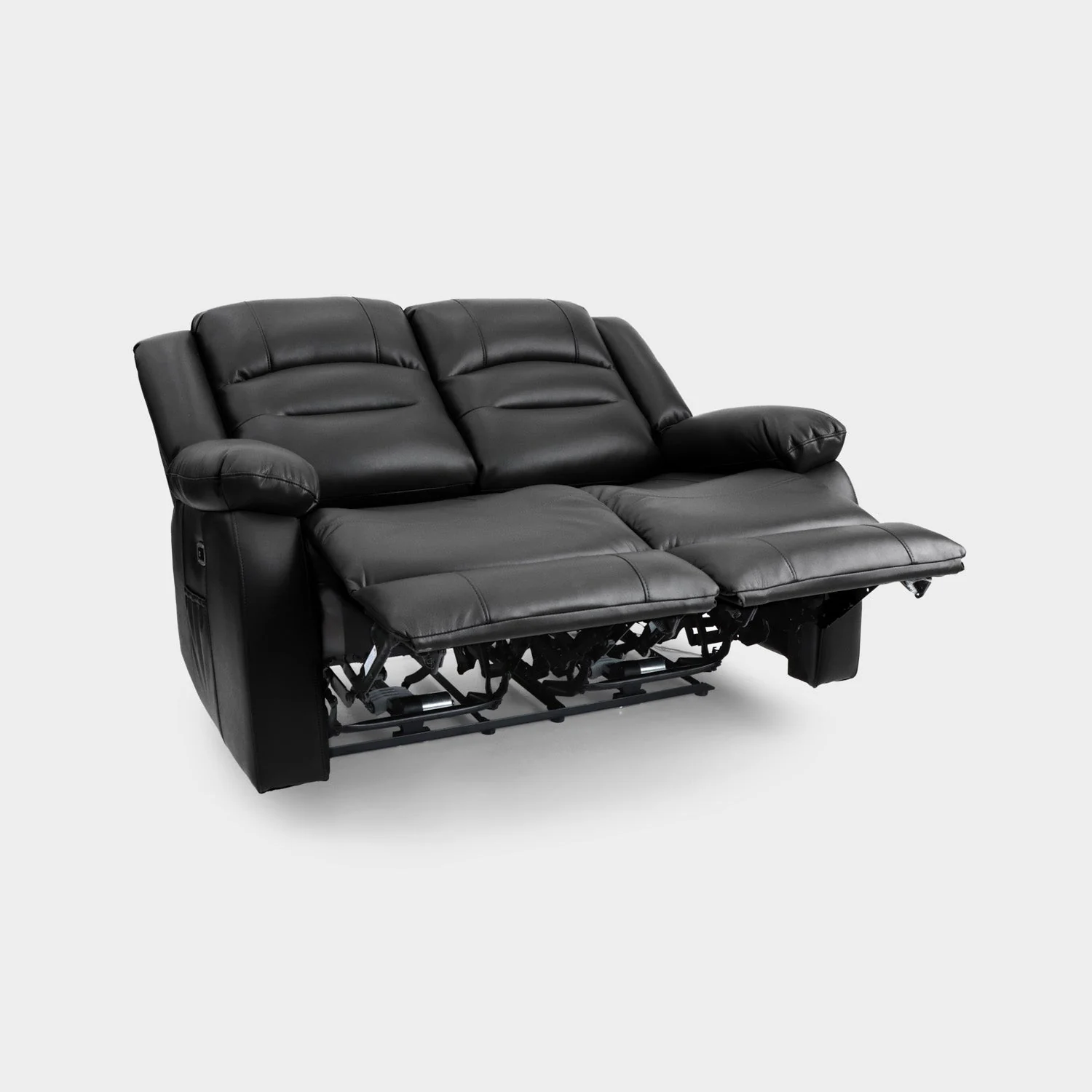 Alva Electric Recliner Sofa Black 2 Seater - Image 3