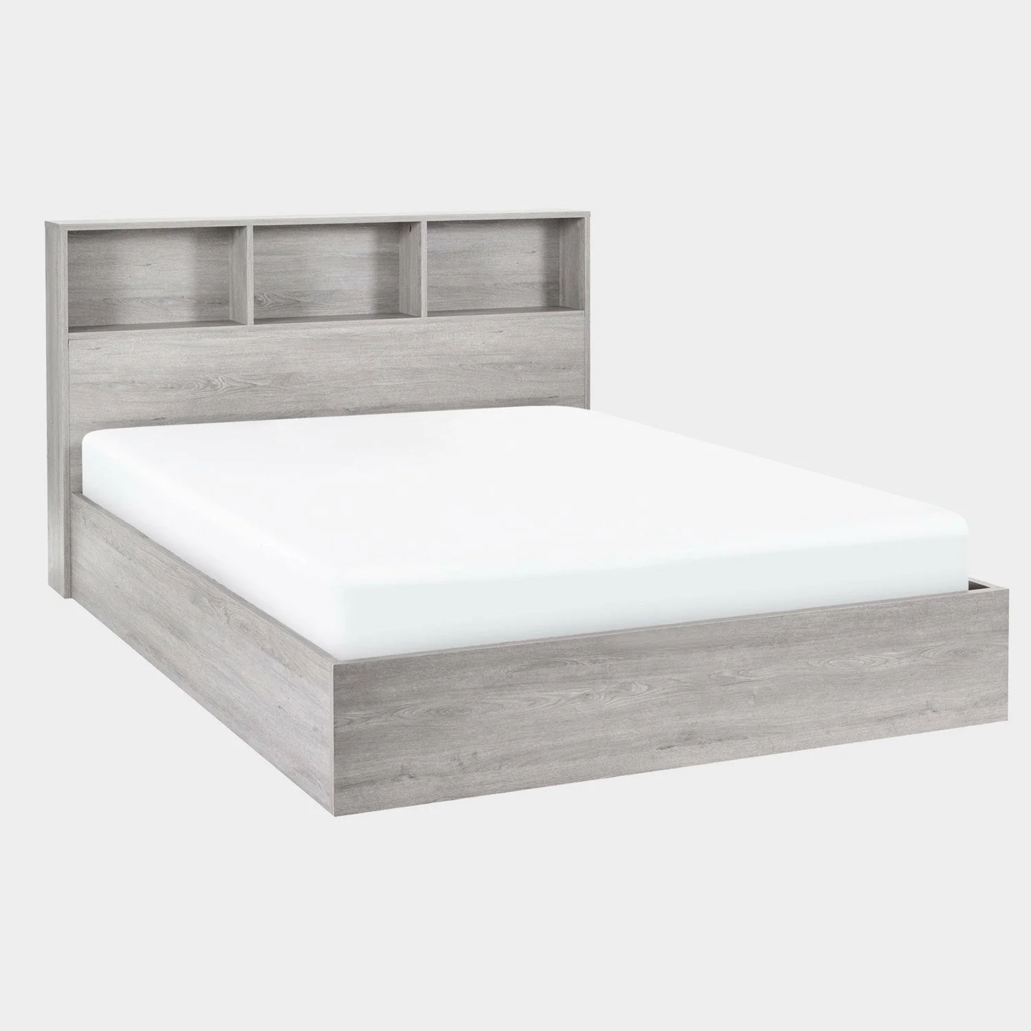 Bali Bed Frame Kingsize Grey Oak Ottoman Storage - Image 3