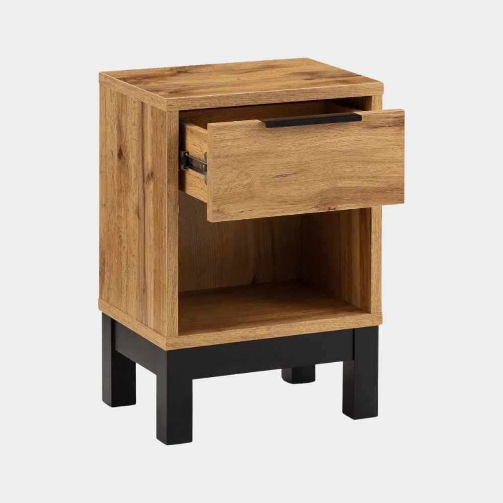 Bali Bedside 1 Drawer Oak - Image 5