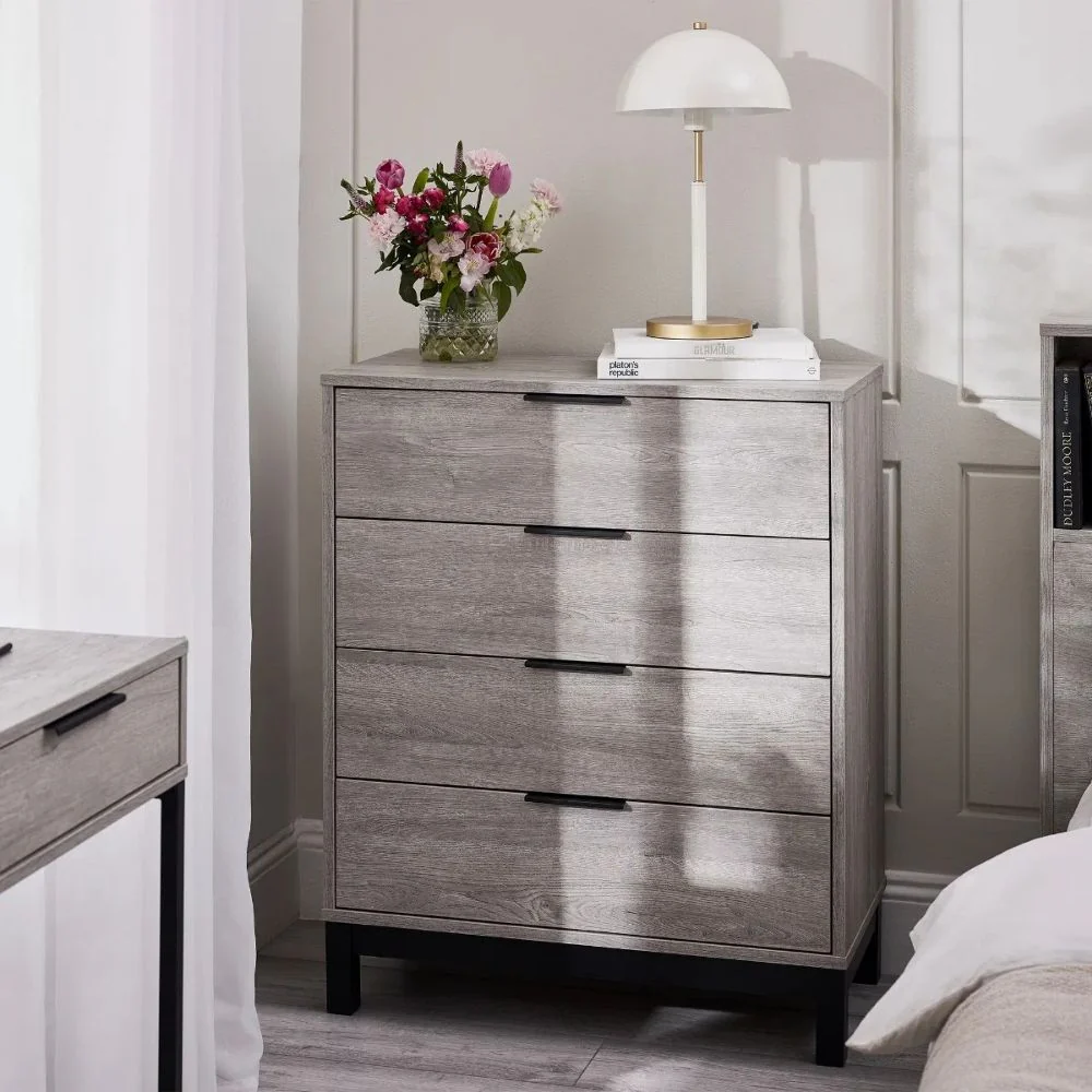 Bali Chest 4 Drawer Grey Oak - Image 2