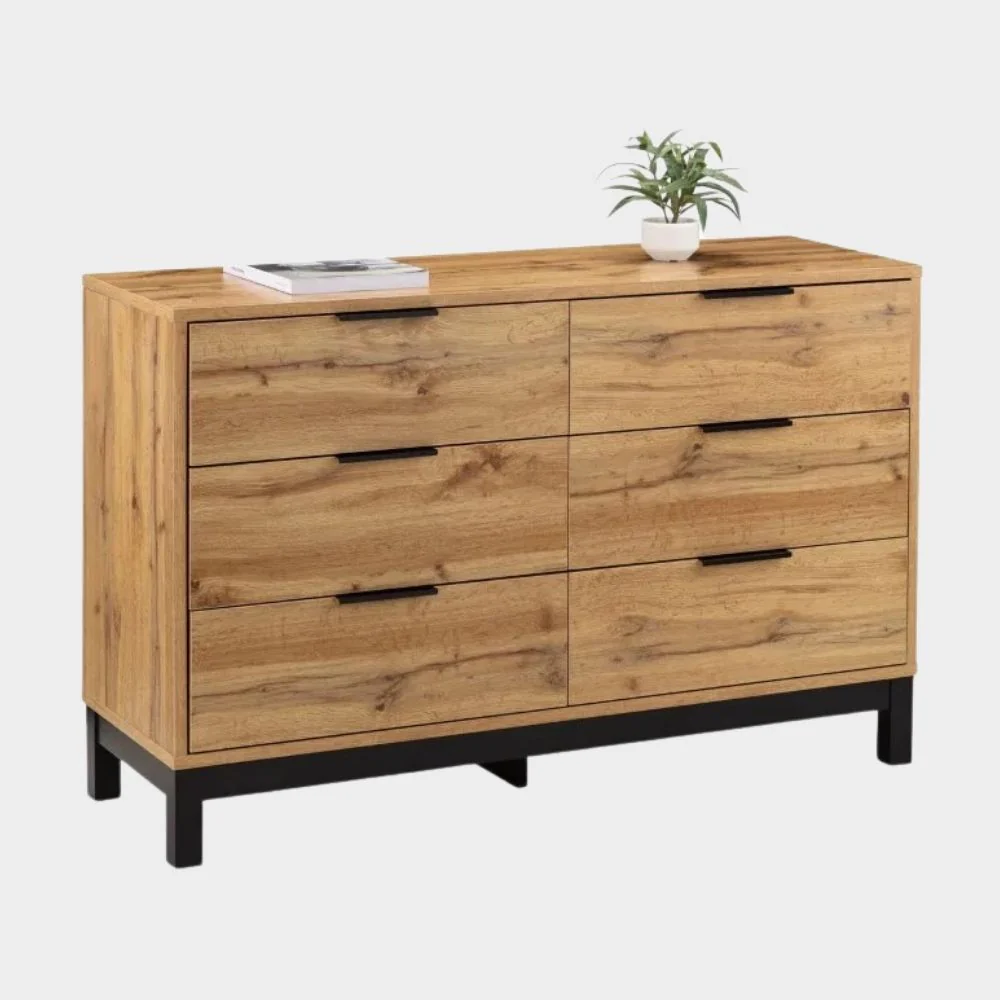 Bali Chest 6 Drawer Oak - Image 3