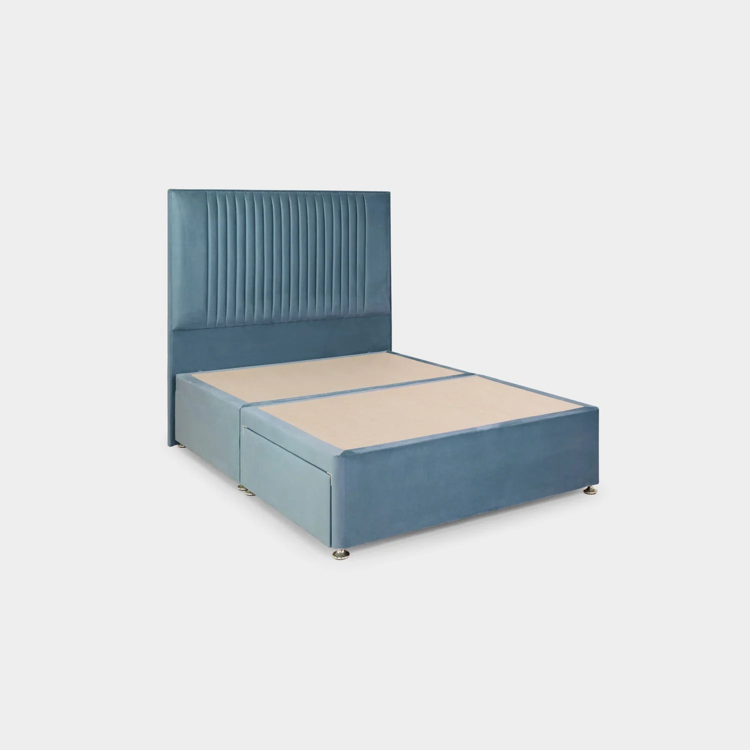 Bea 2 Drawer Bed King Plush Teal 2 Drawers - Image 2