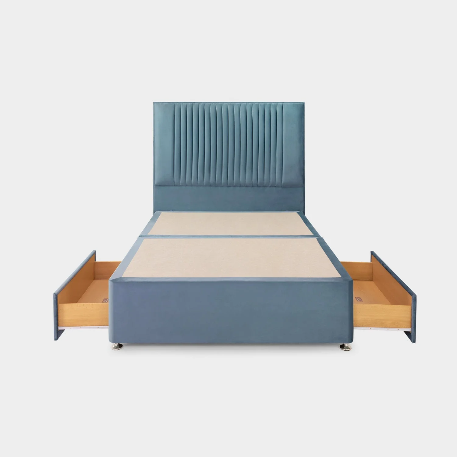 Bea 2 Drawer Bed King Plush Teal 2 Drawers - Image 5