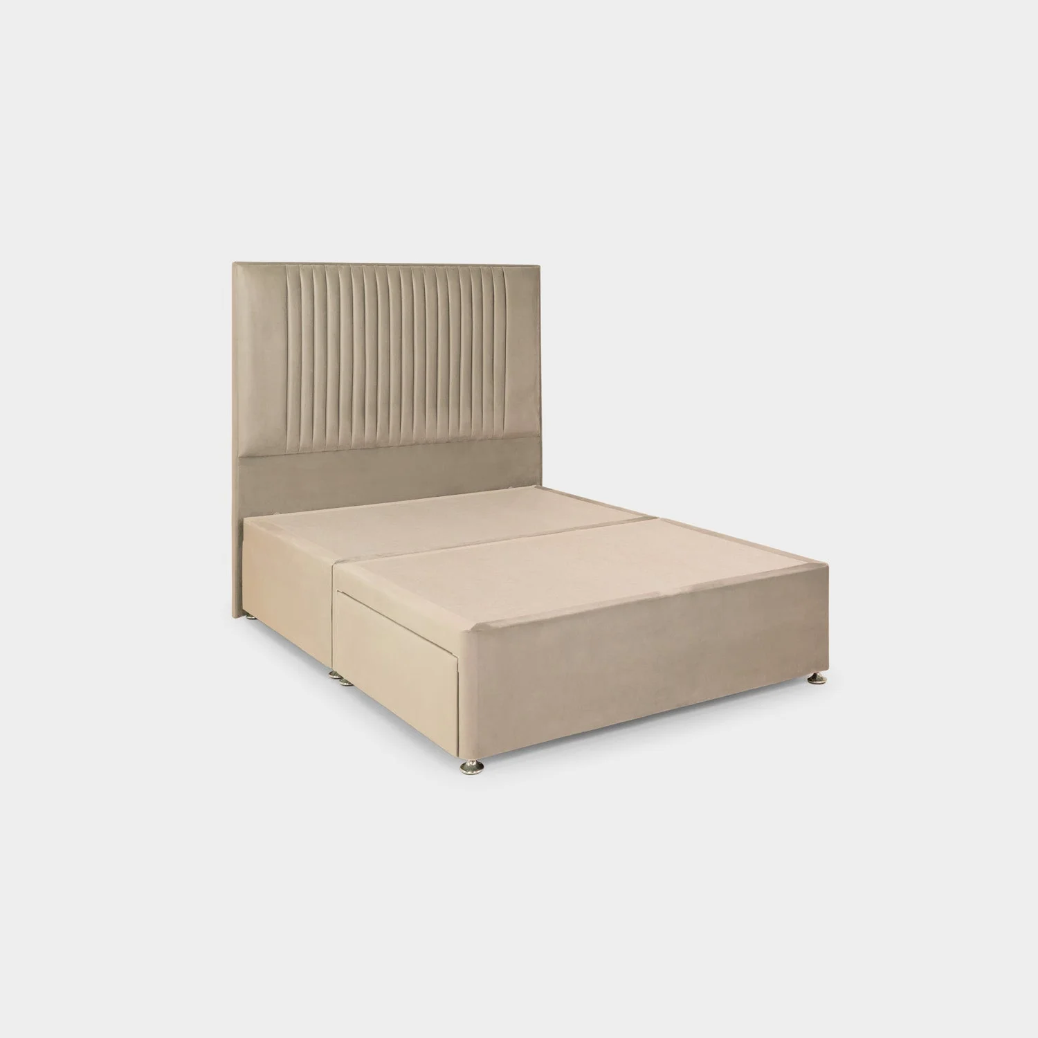 Bea 2 Drawer Bed Super King Plush Stone 2 Drawers - Image 2