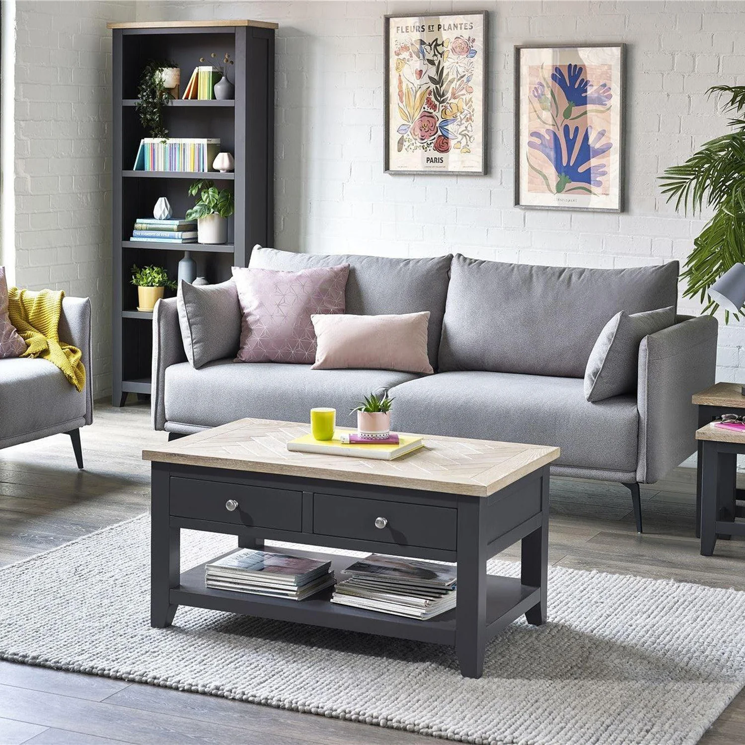 Bee Bookcase Grey/Oak - Image 6