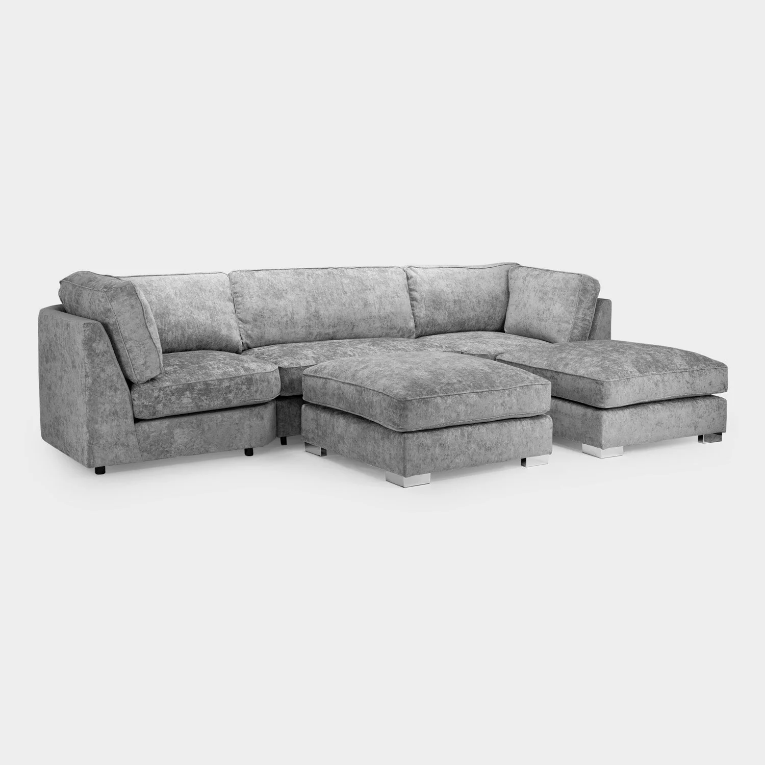 Bishop Fullback Sofa Platinum U Shape Corner - Image 4