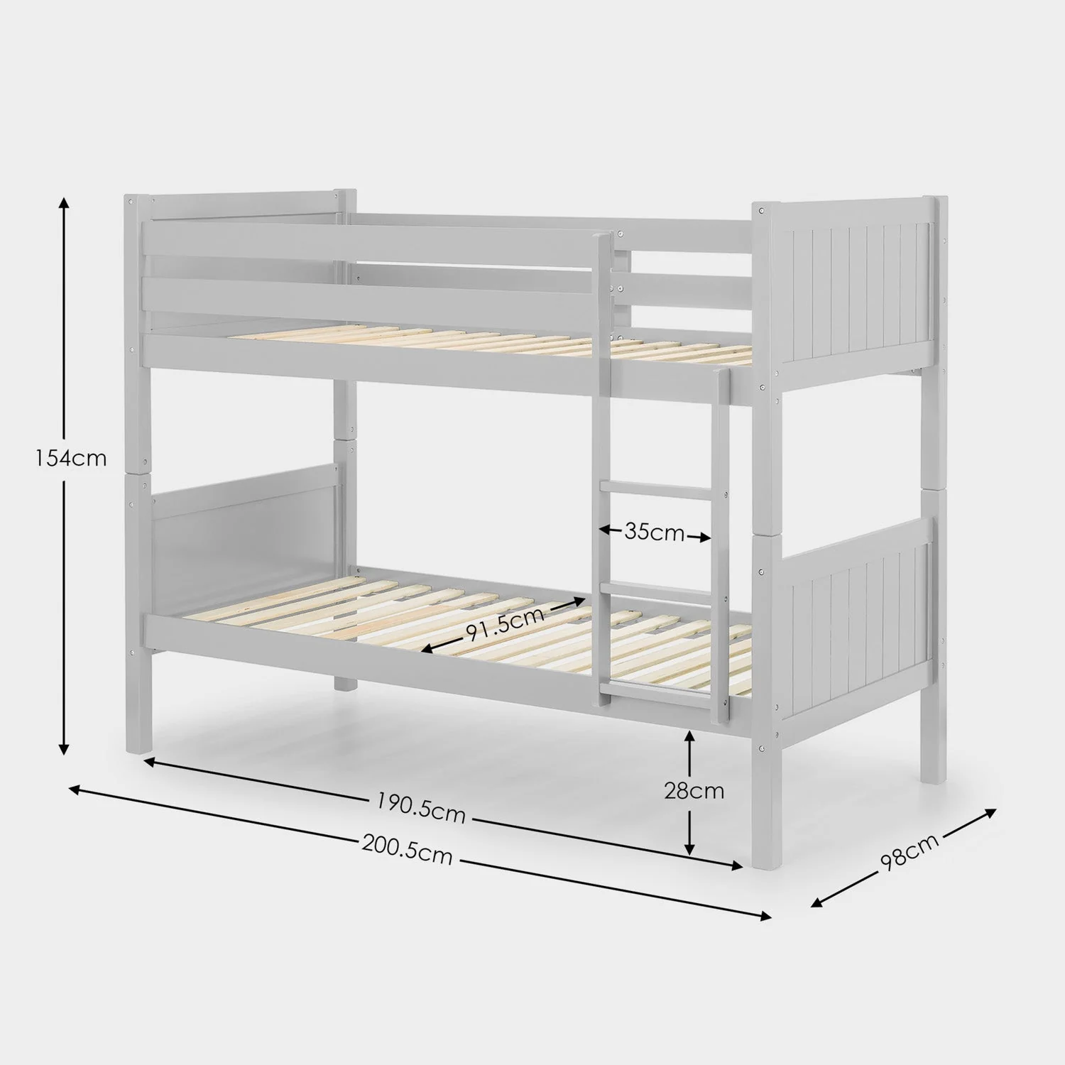 Breeze Bunk Bed Dove Grey - Image 11