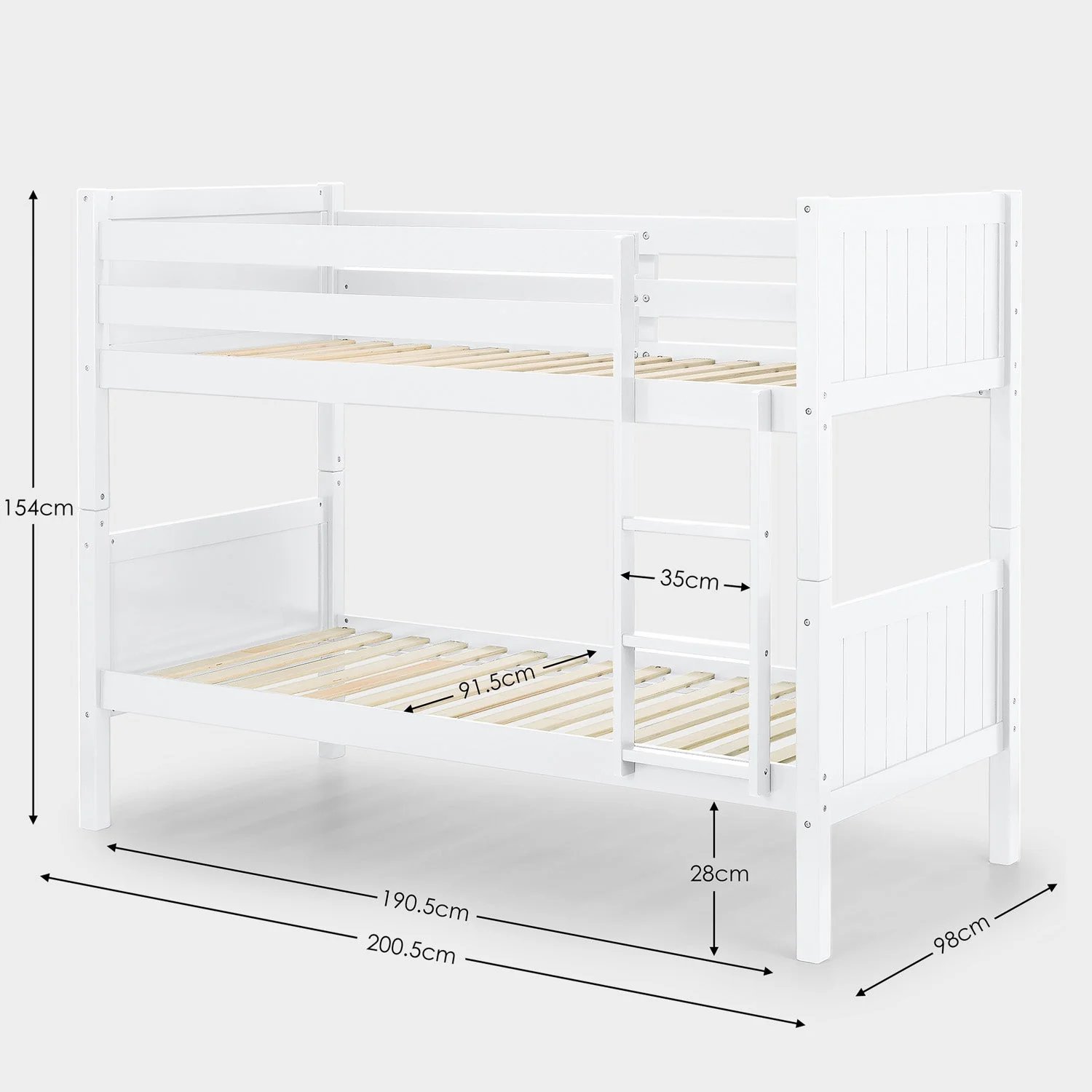 Breeze Bunk Bed White - Image 11