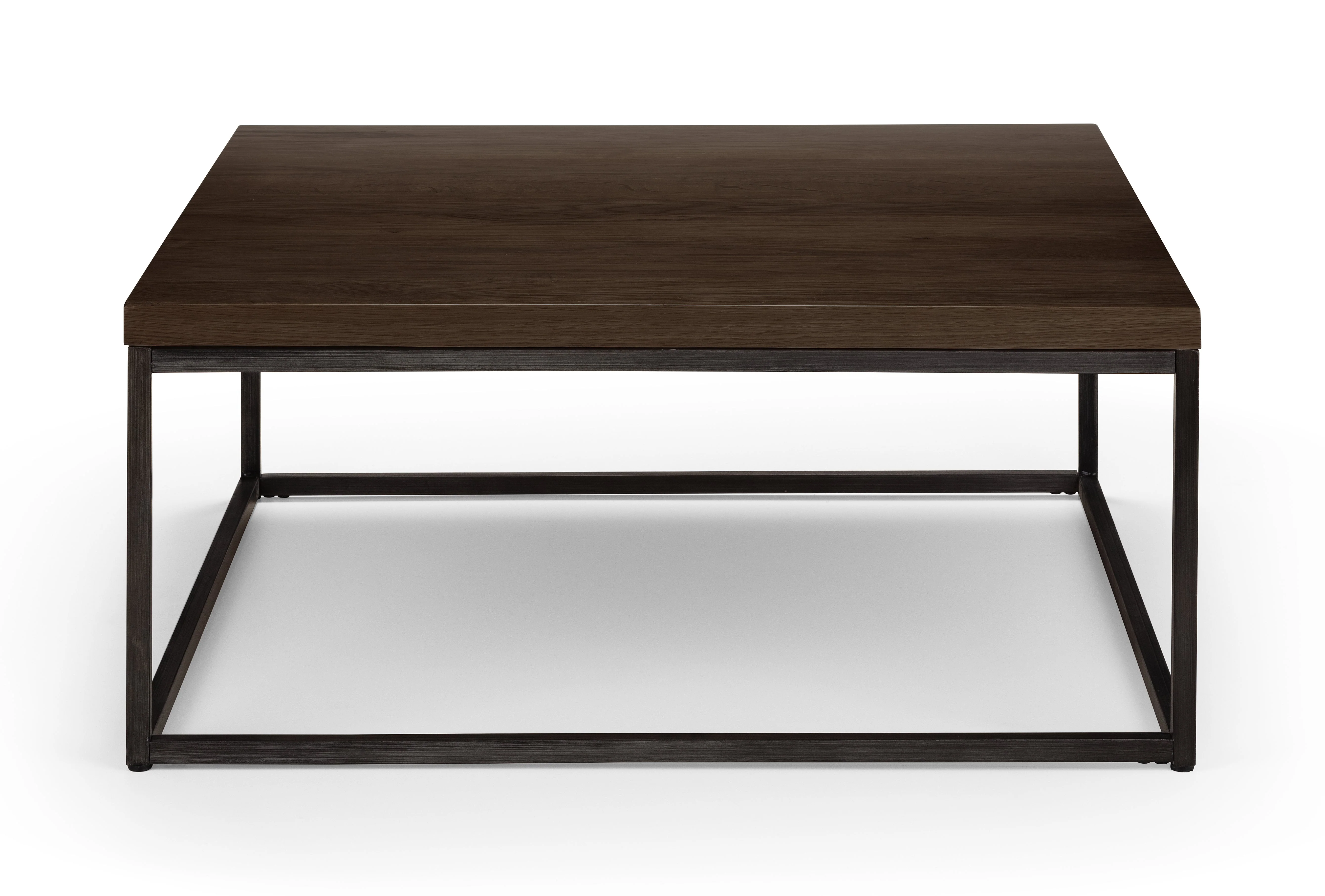 Britta Square Coffee Table Dark Oak & Metal - Image 2