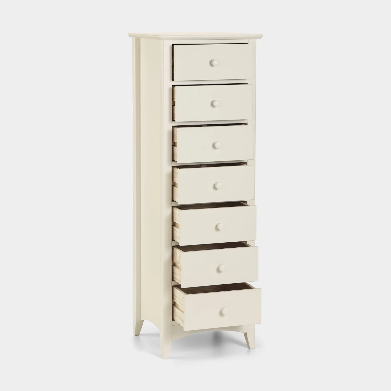 Cabana 7 Drawer Narrow Chest Stone White - Image 3