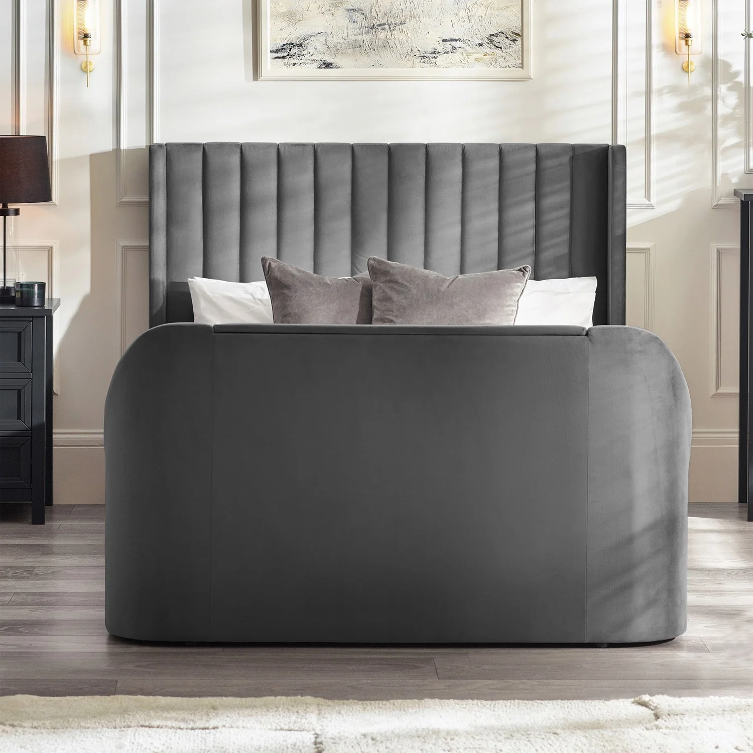 Calla Bed Frame Double Light Grey - Image 3