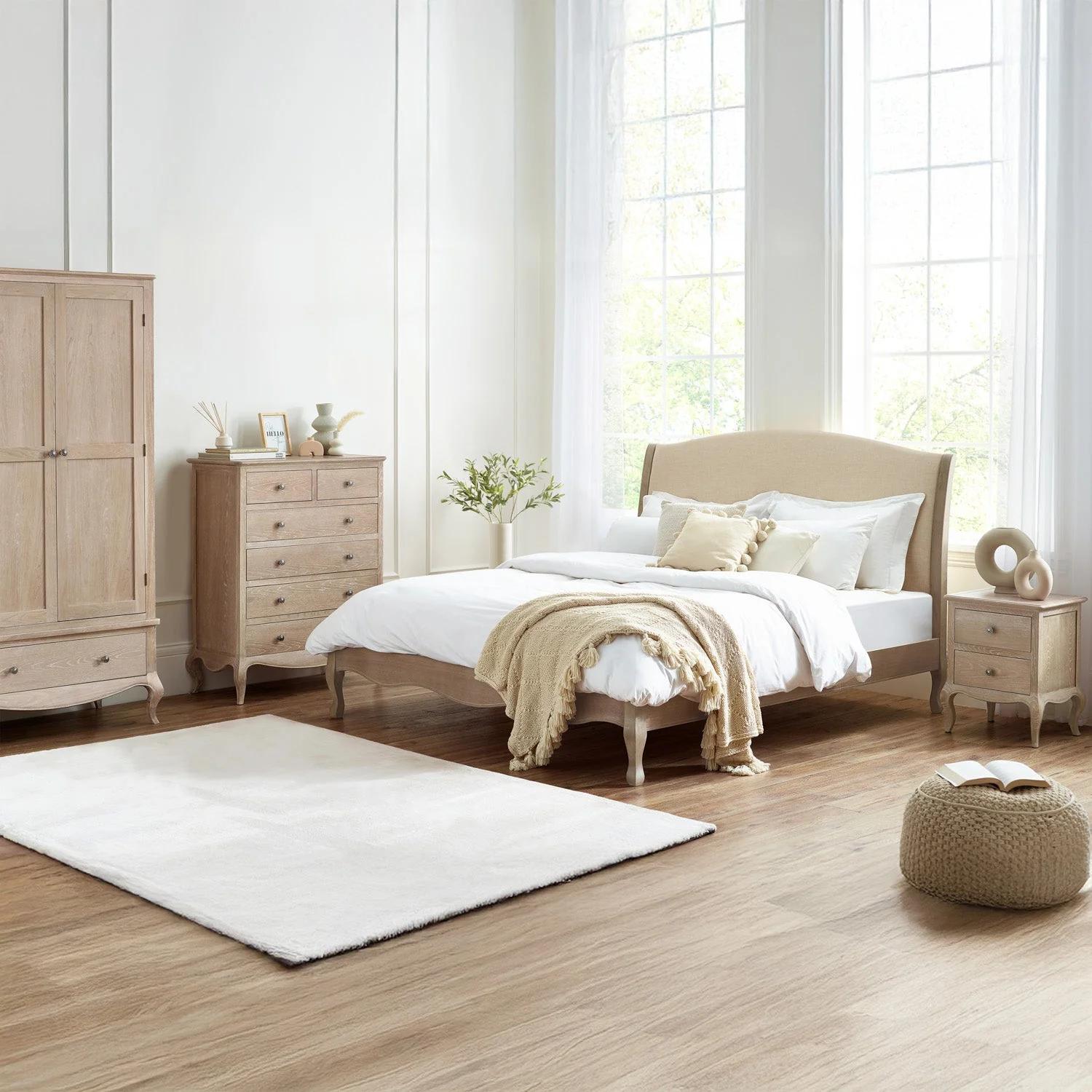 Camila 2 Drawer Bedside Limed Oak - Image 8