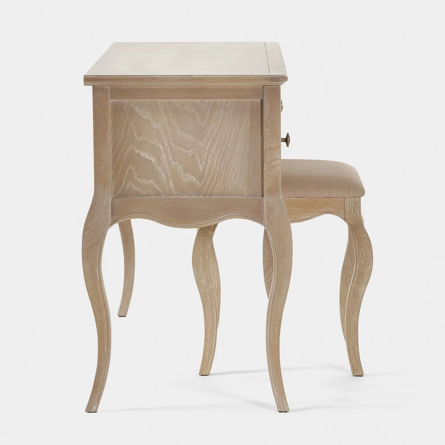 Camila Dressing Table And Stool Limed Oak - Image 4
