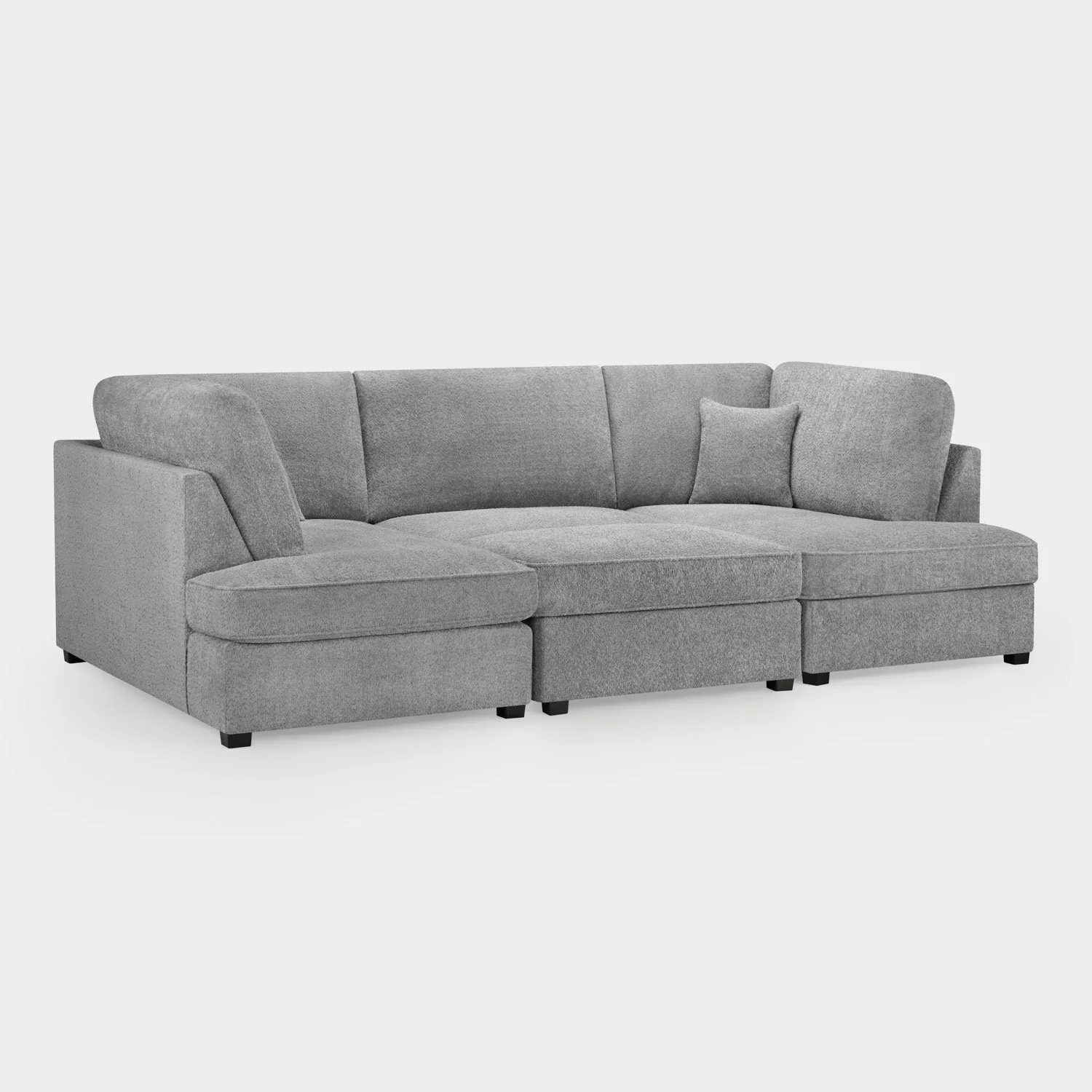 Carnaby Sofa Boucle Grey U Shape Corner - Image 4