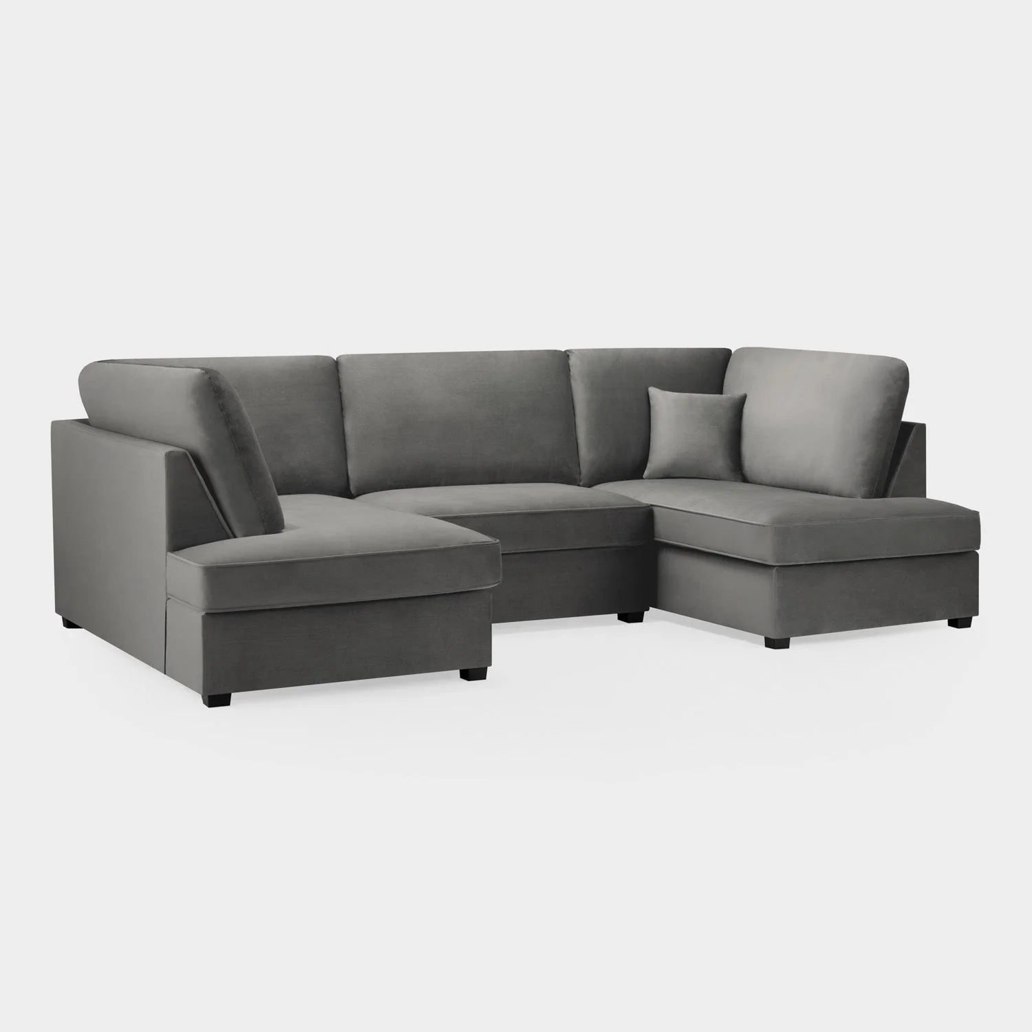 Carnaby Sofa Plush Grey U Shape Corner - Image 5