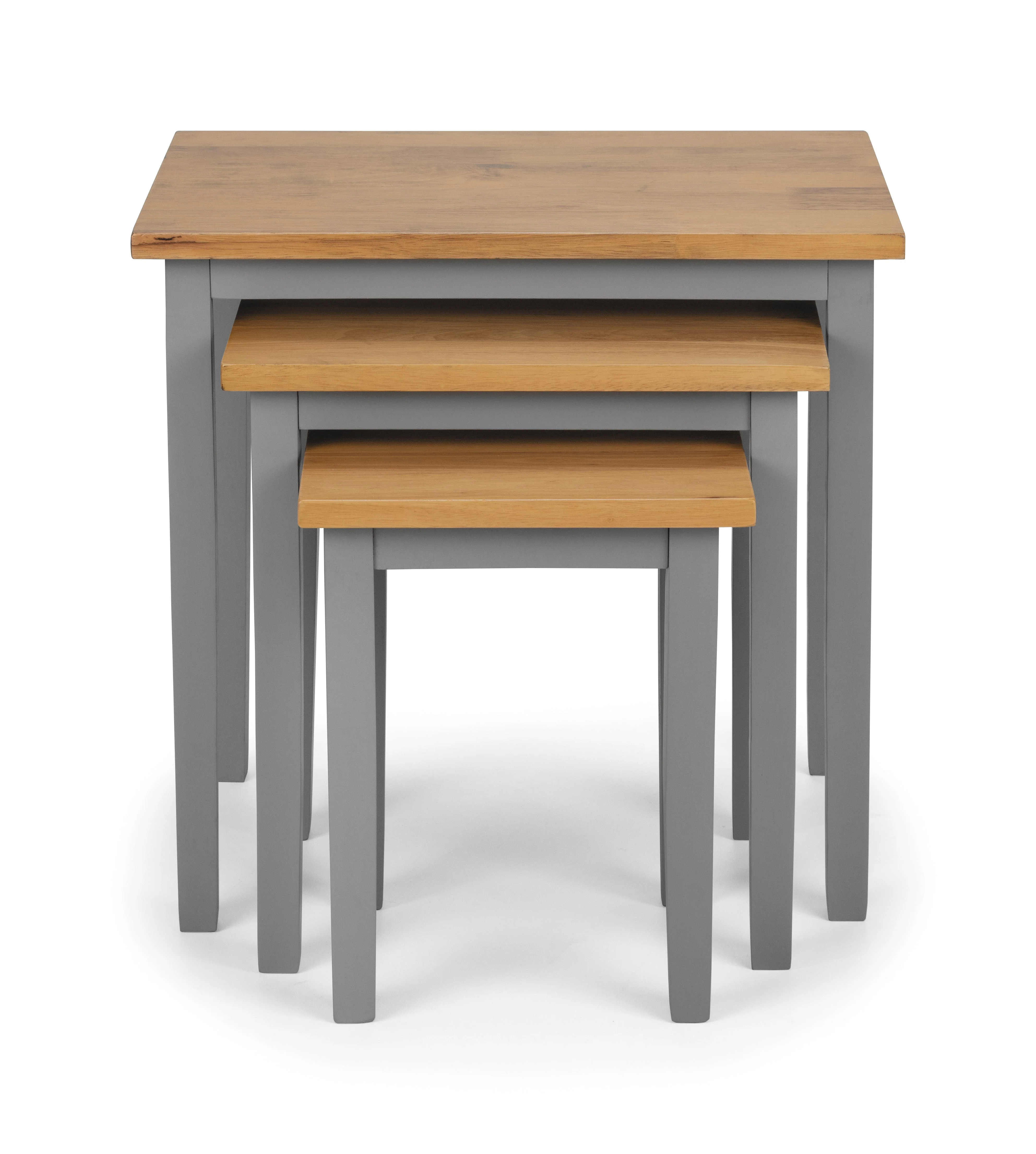 Coral Nesting Side Tables Grey & Oak - Image 3