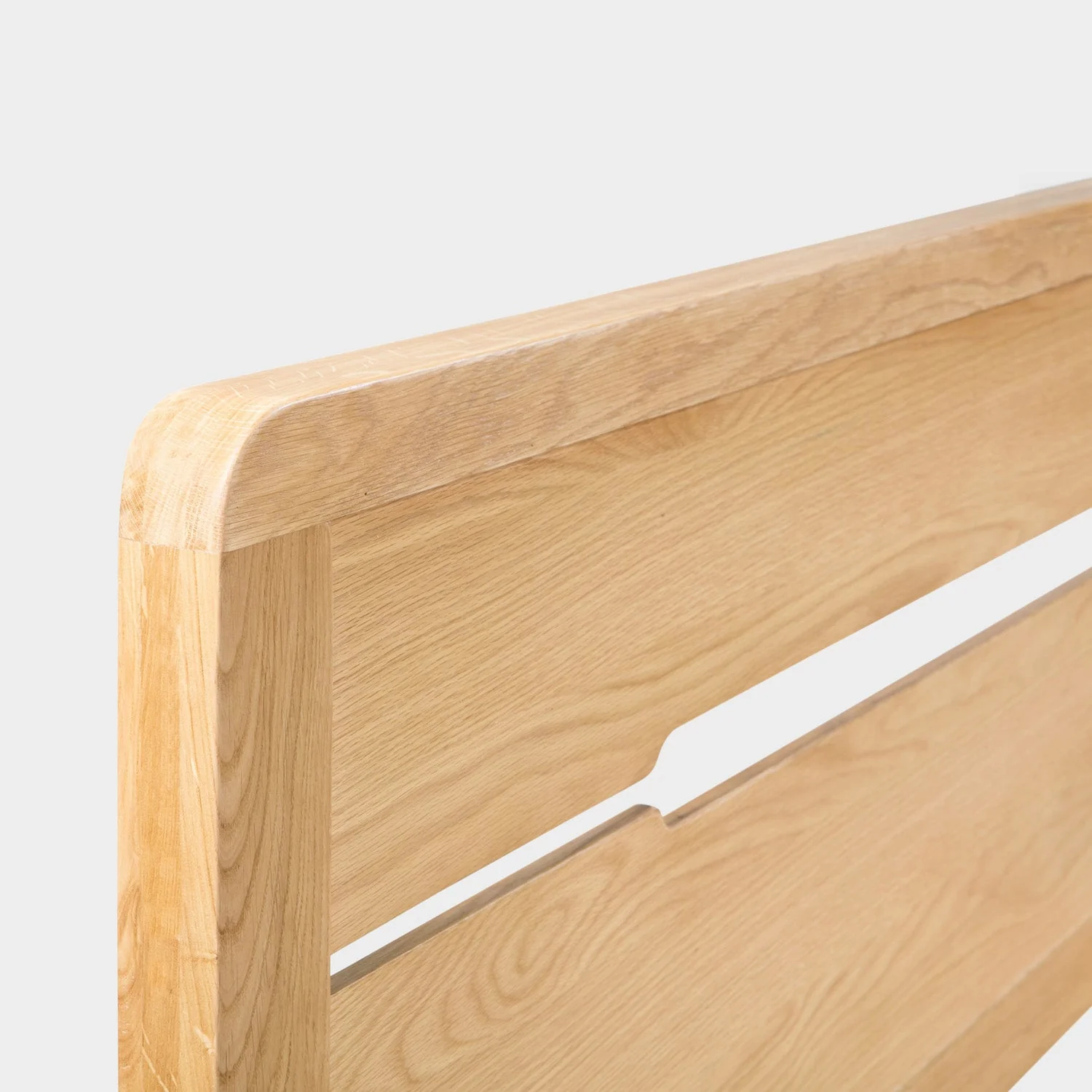 Curve Bed Frame Double Oak - Image 6