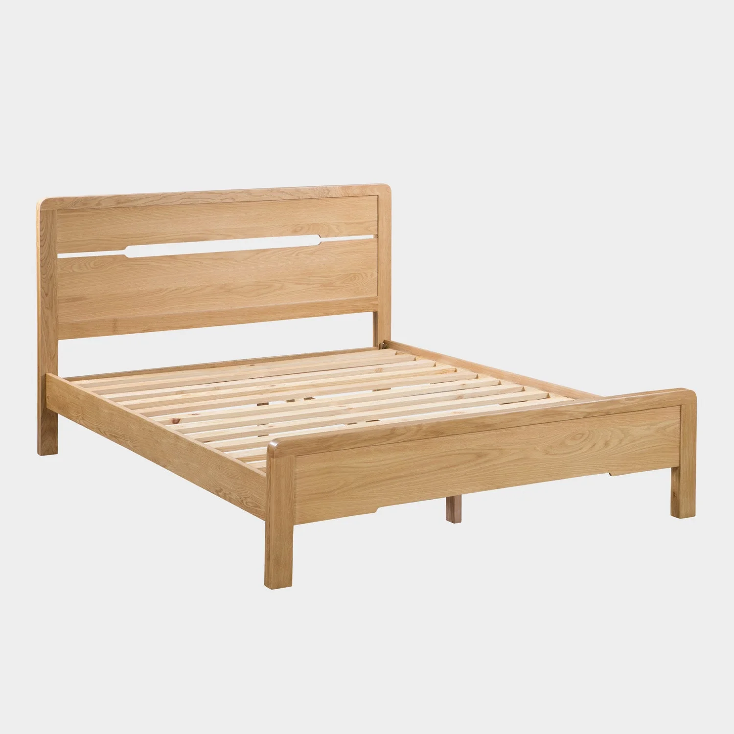 Curve Bed Frame Kingsize Oak - Image 2