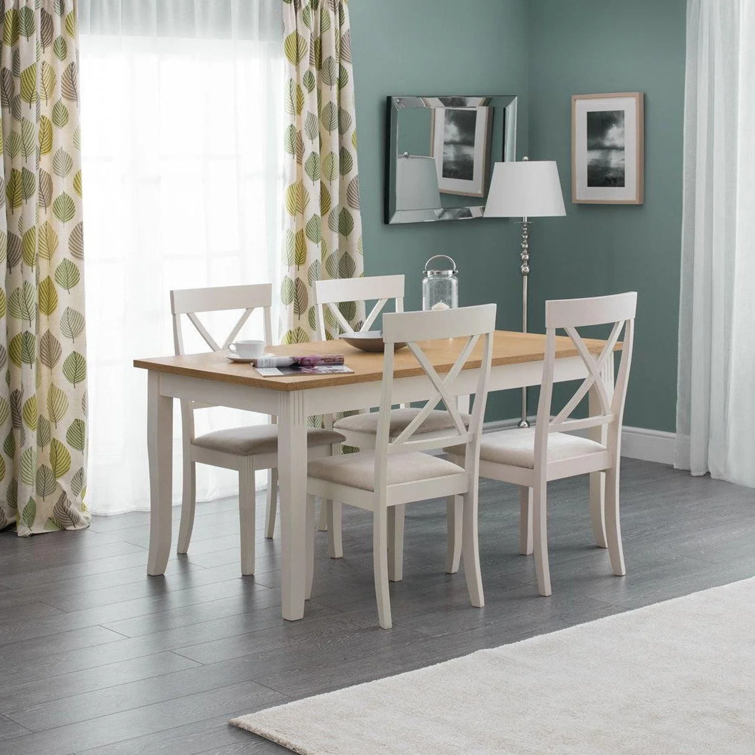 Dara Dining Table Ivory/Oak - Image 3