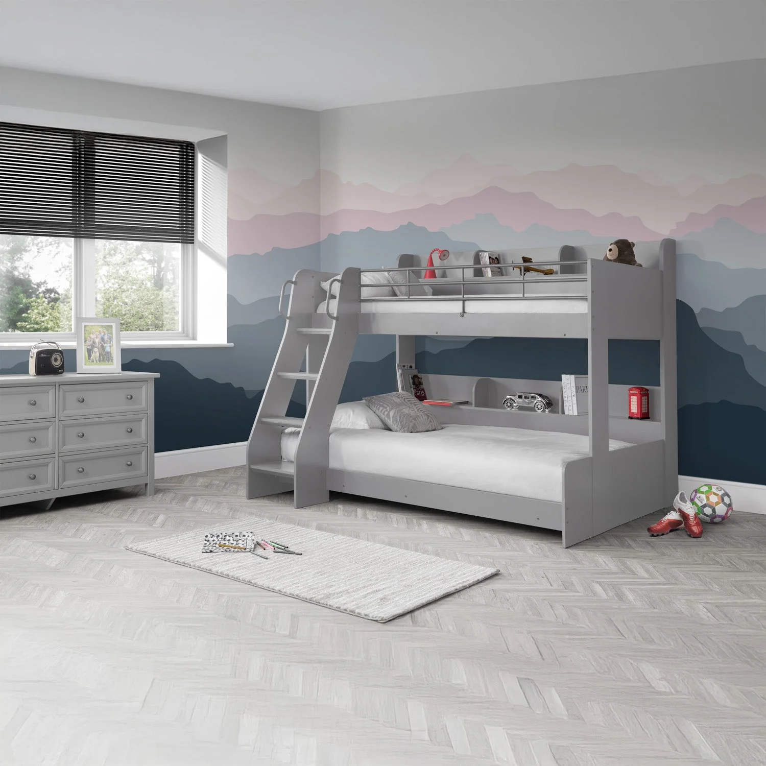 Dune Triple Sleeper Bed Light Grey - Image 10