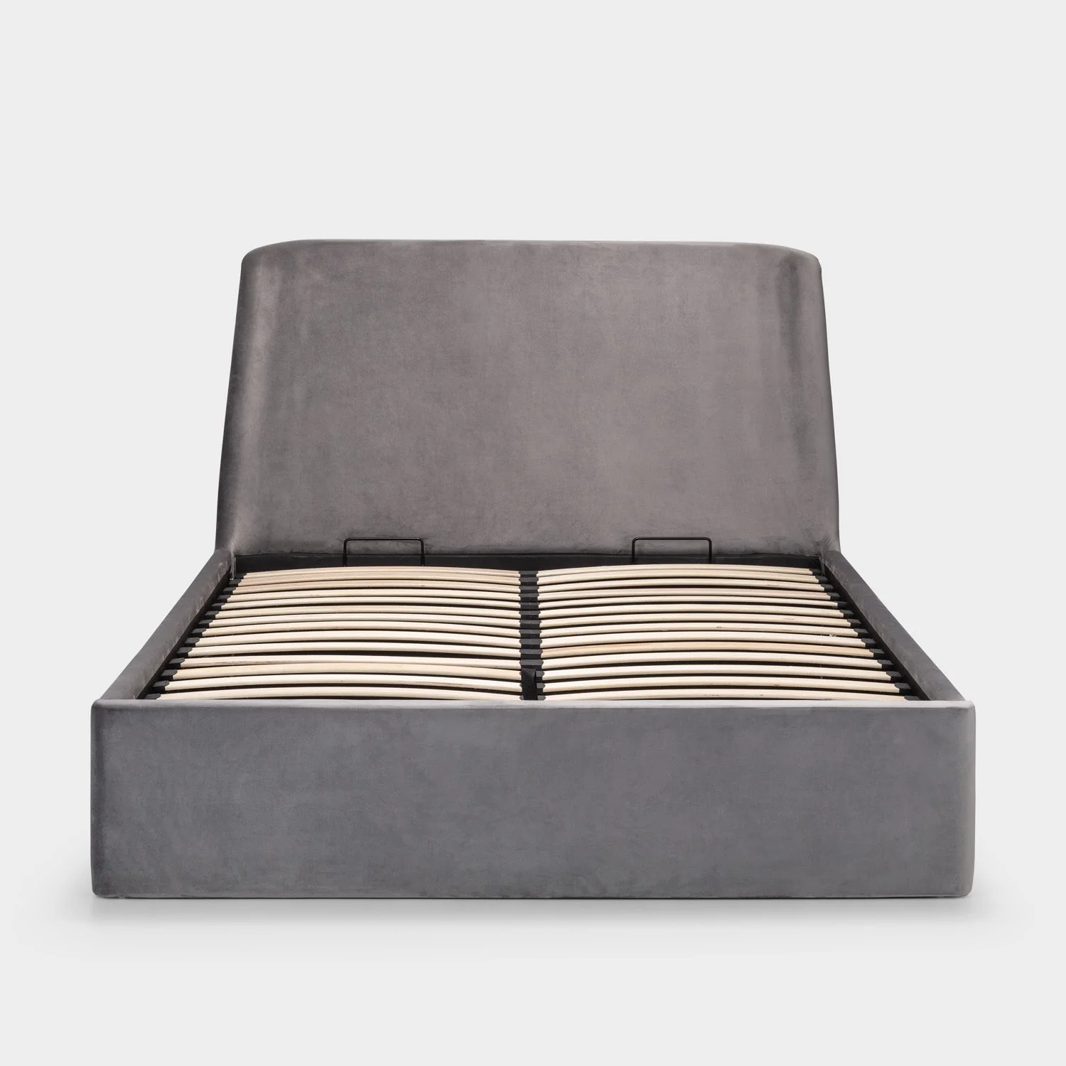 Fern Bed Frame Double Grey Ottoman Storage - Image 4