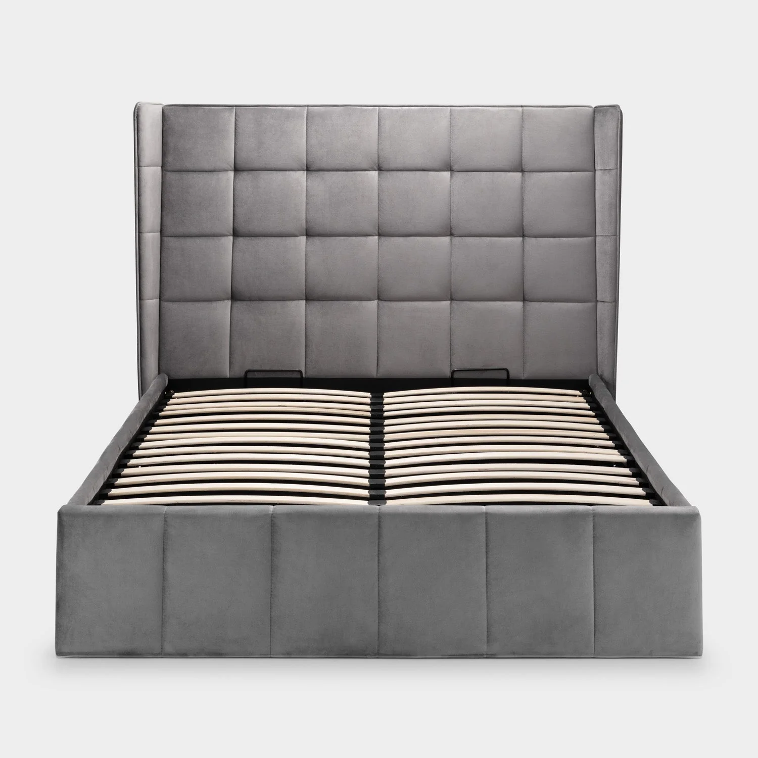 Gila Bed Frame Double Light Grey Ottoman Storage - Image 7
