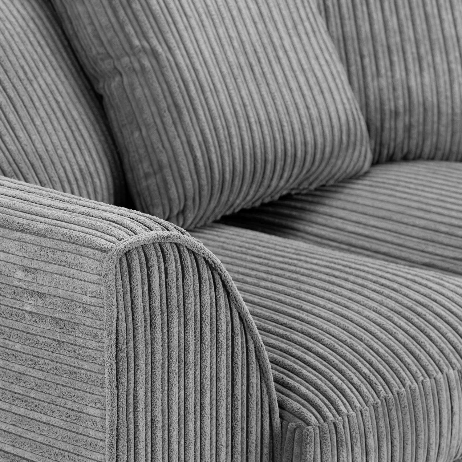 Harley Jumbo Sofa Grey Right Hand Facing Corner - Image 4