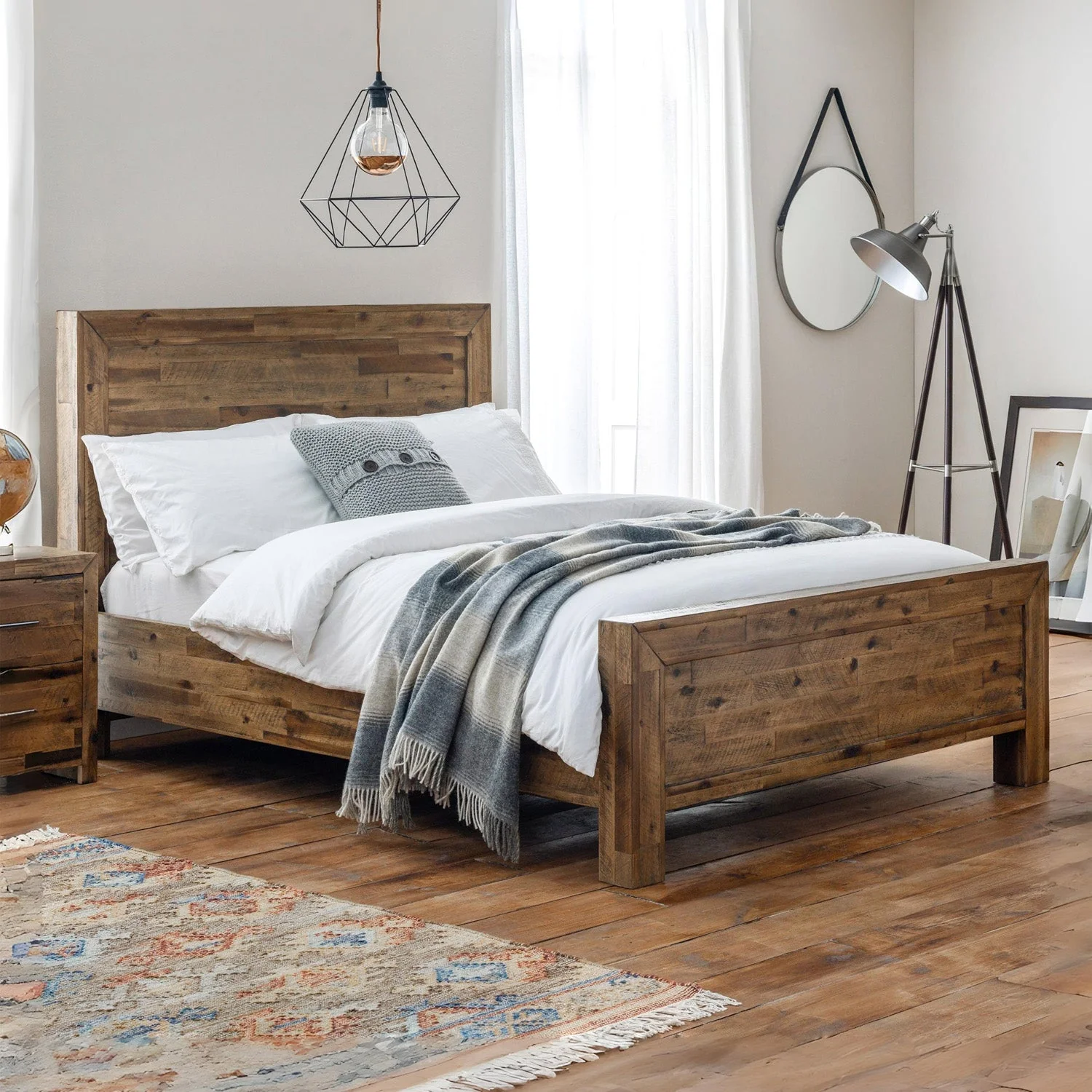 Holborn Bed Frame Double Rustic Oak
