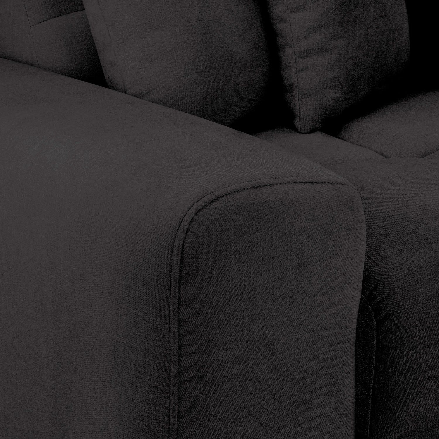 Jacob Sofa Black Left Hand Facing Corner - Image 4