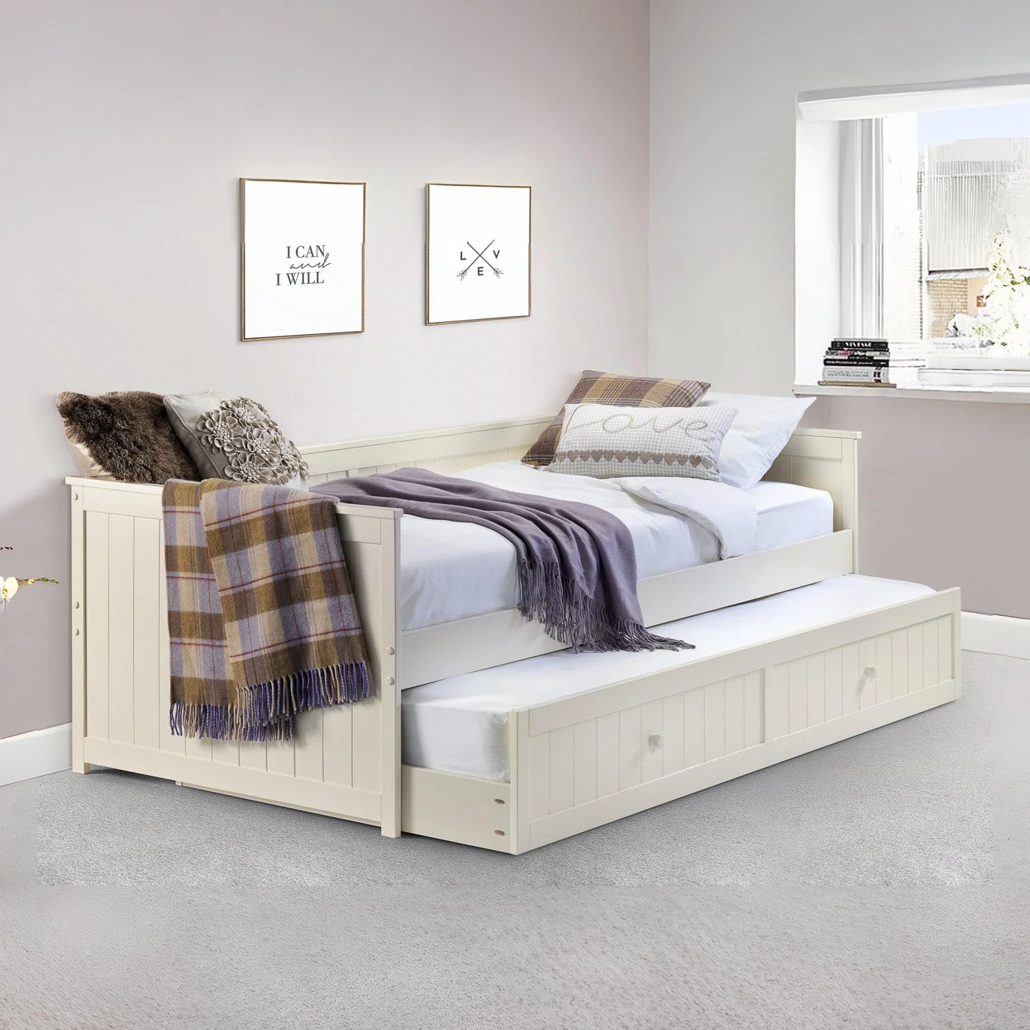 Juliet Bed Frame Stone White