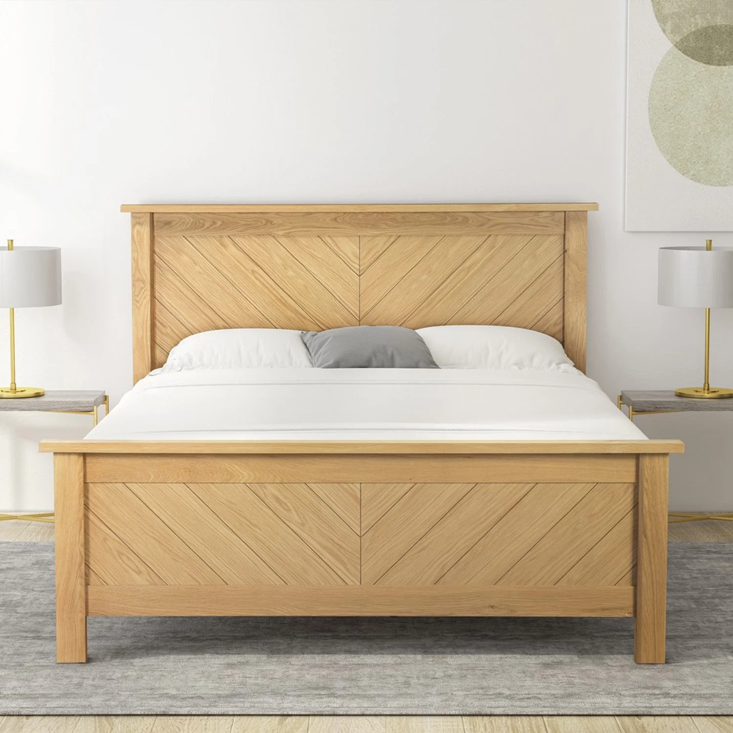 Kenji Bed Frame Super King Oak - Image 5