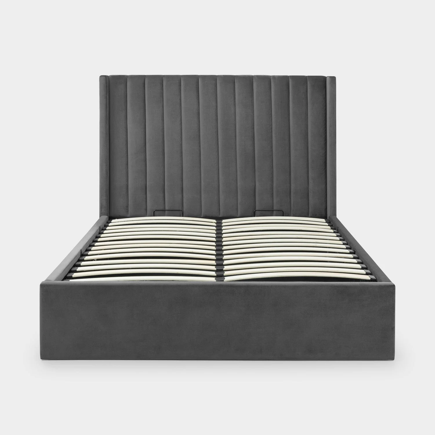 Lark Bed Frame Double Grey Ottoman Storage - Image 8