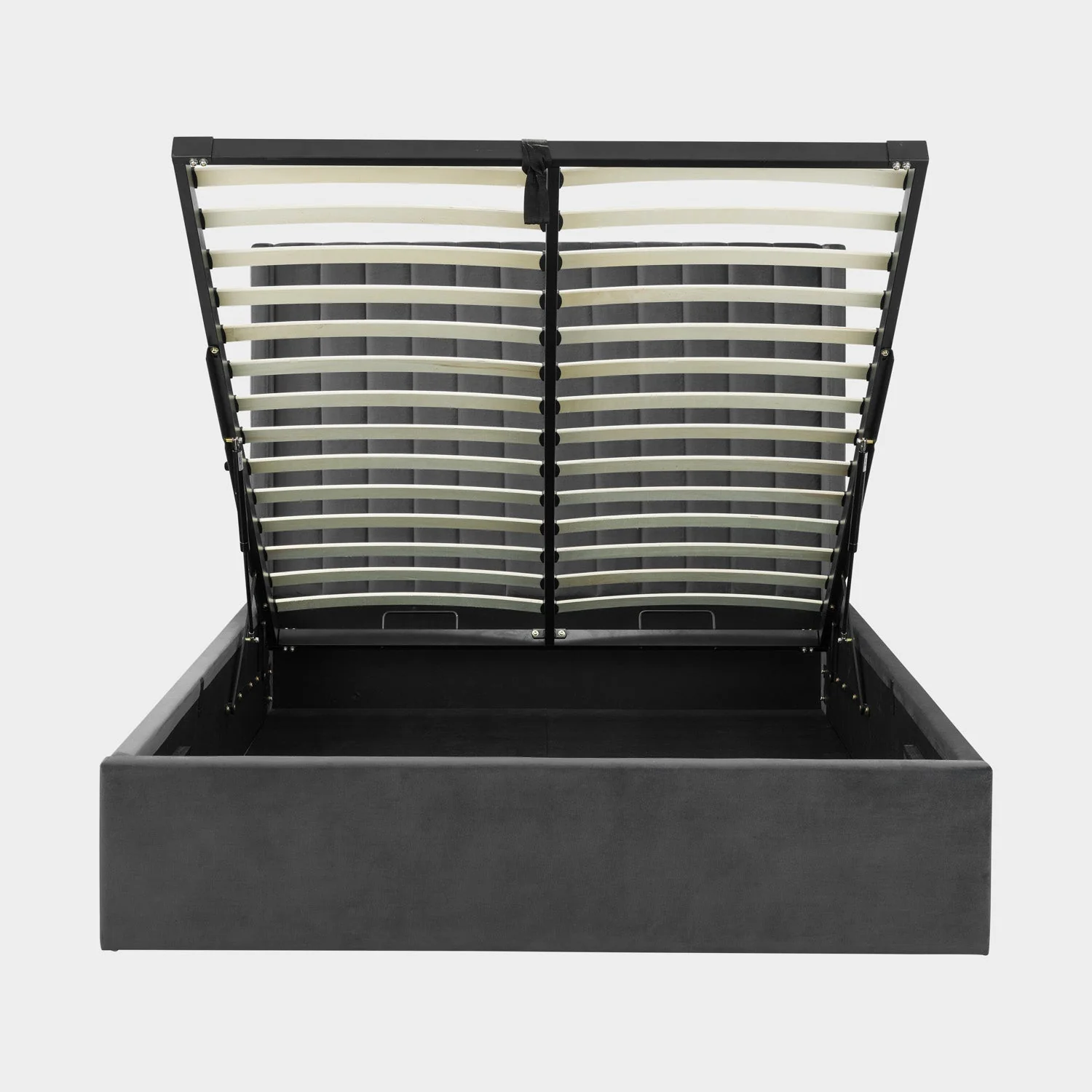 Lark Bed Frame Kingsize Grey Ottoman Storage - Image 7