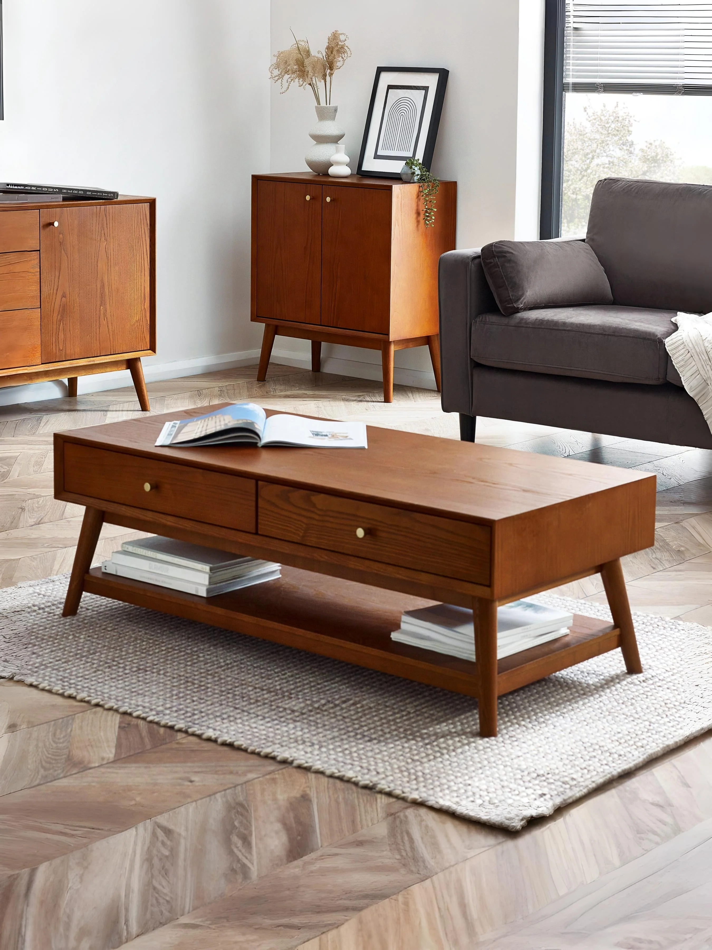 Leif 4 Drawer Coffee Table Ash