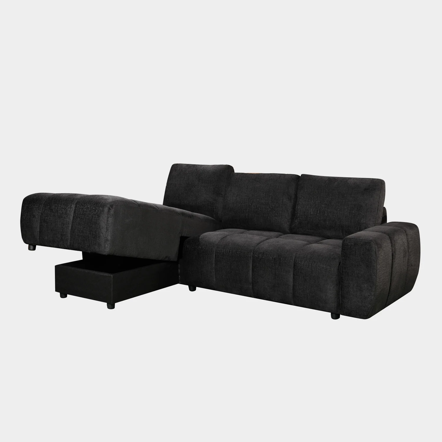 Lora Sofa Bed Black Left Hand Facing Corner - Image 3