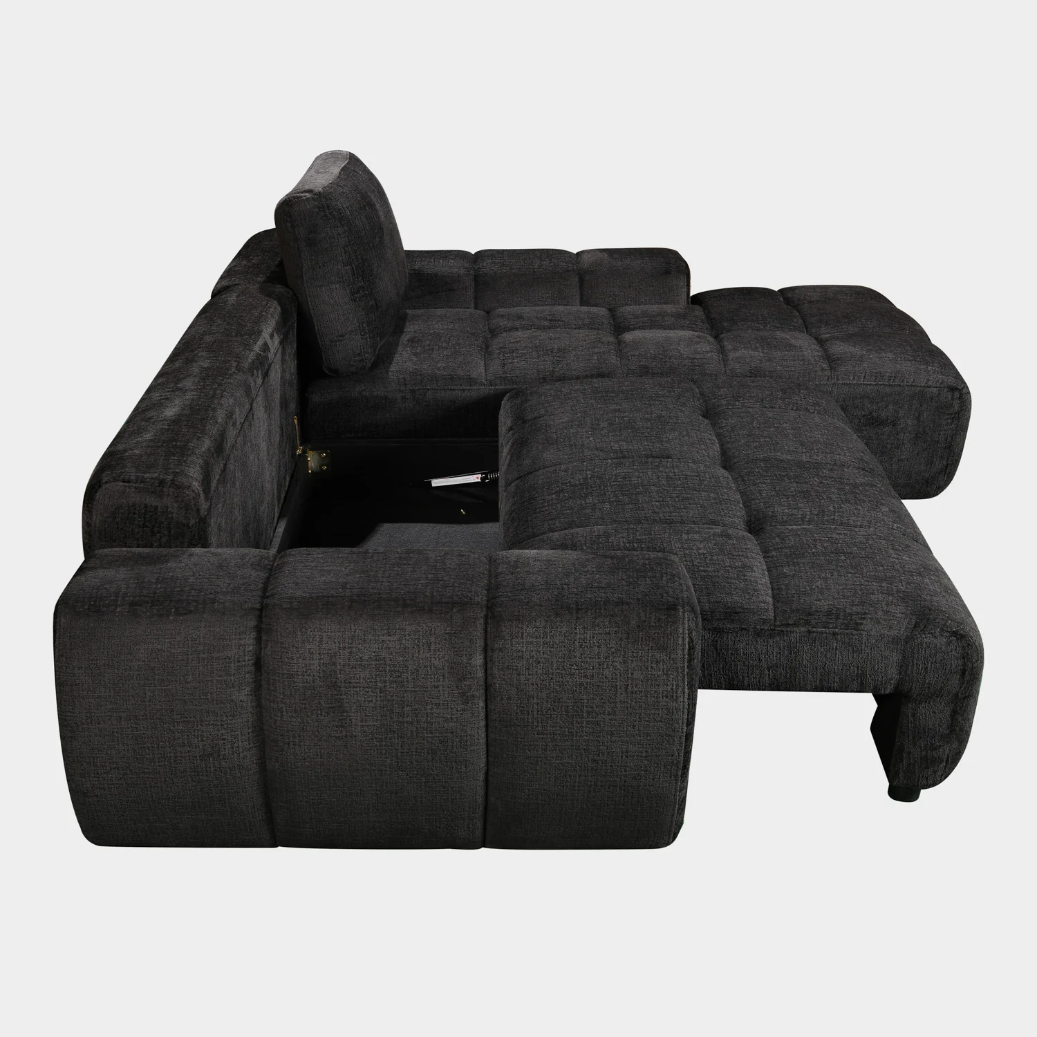 Lora Sofa Bed Black Right Hand Facing Corner - Image 7