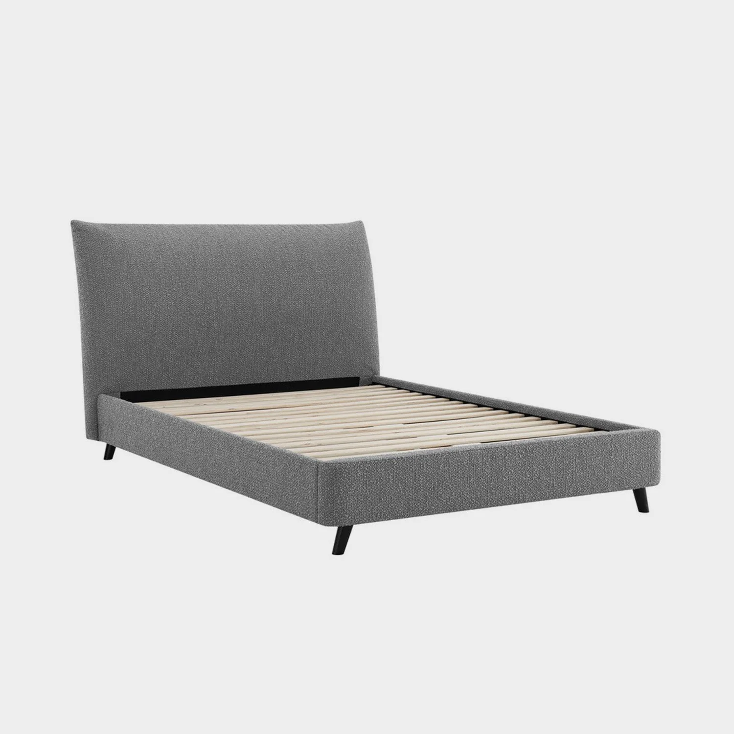 Luna Pillow Bed Frame King Grey Boucle - Image 2