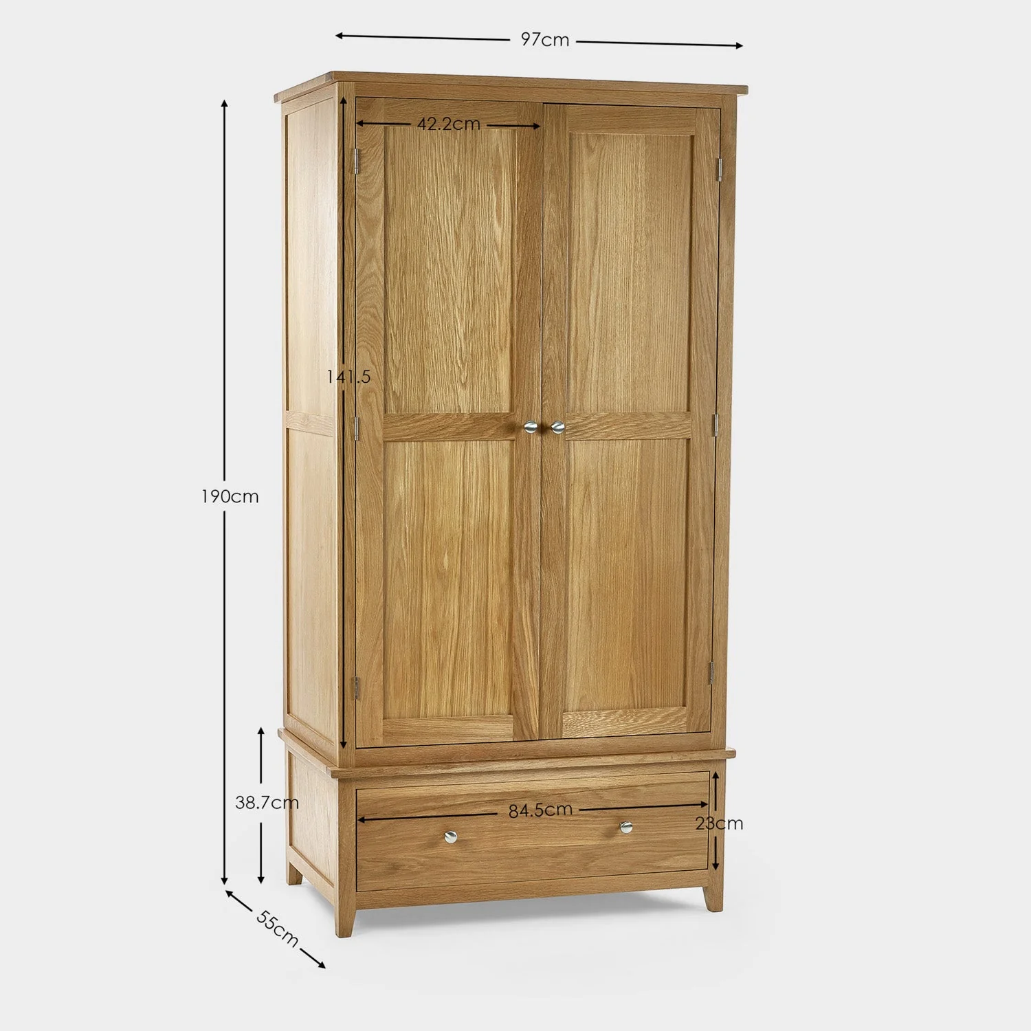 Maeve Combination Wardrobe Oak - Image 4