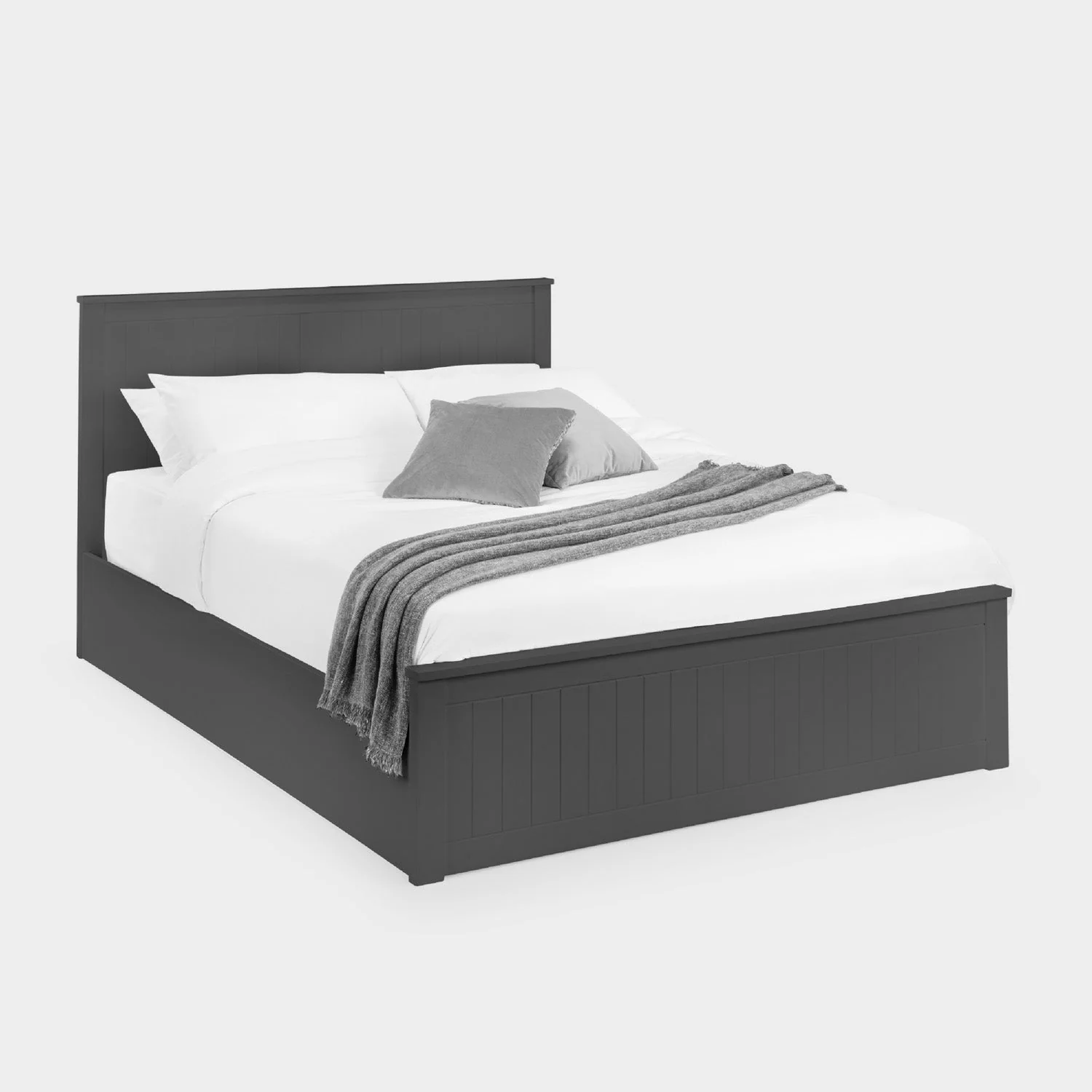 Marisol Bed Frame Double Anthracite Ottoman Storage - Image 3