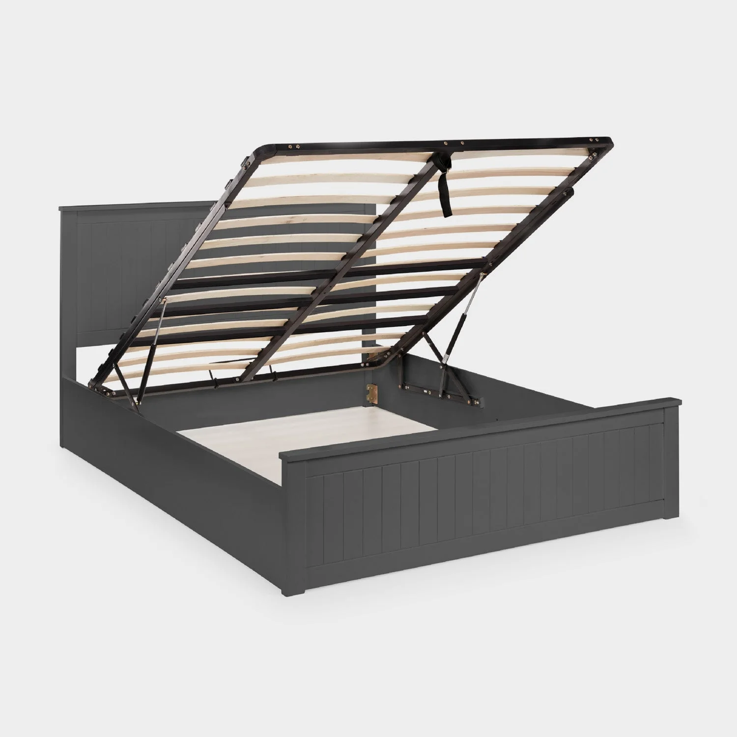 Marisol Bed Frame Double Anthracite Ottoman Storage - Image 5