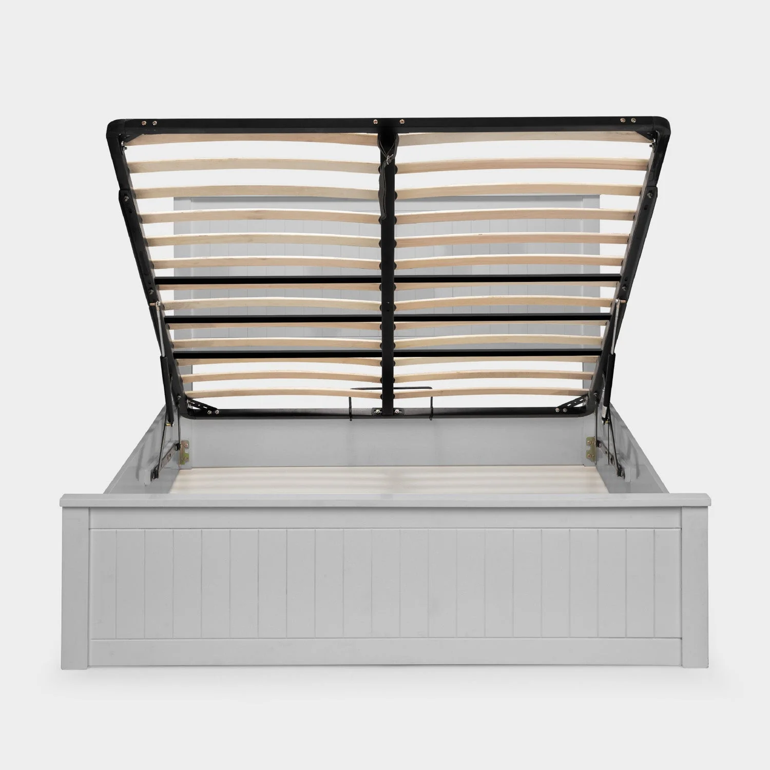 Marisol Bed Frame Double Dove Grey Ottoman Storage - Image 8