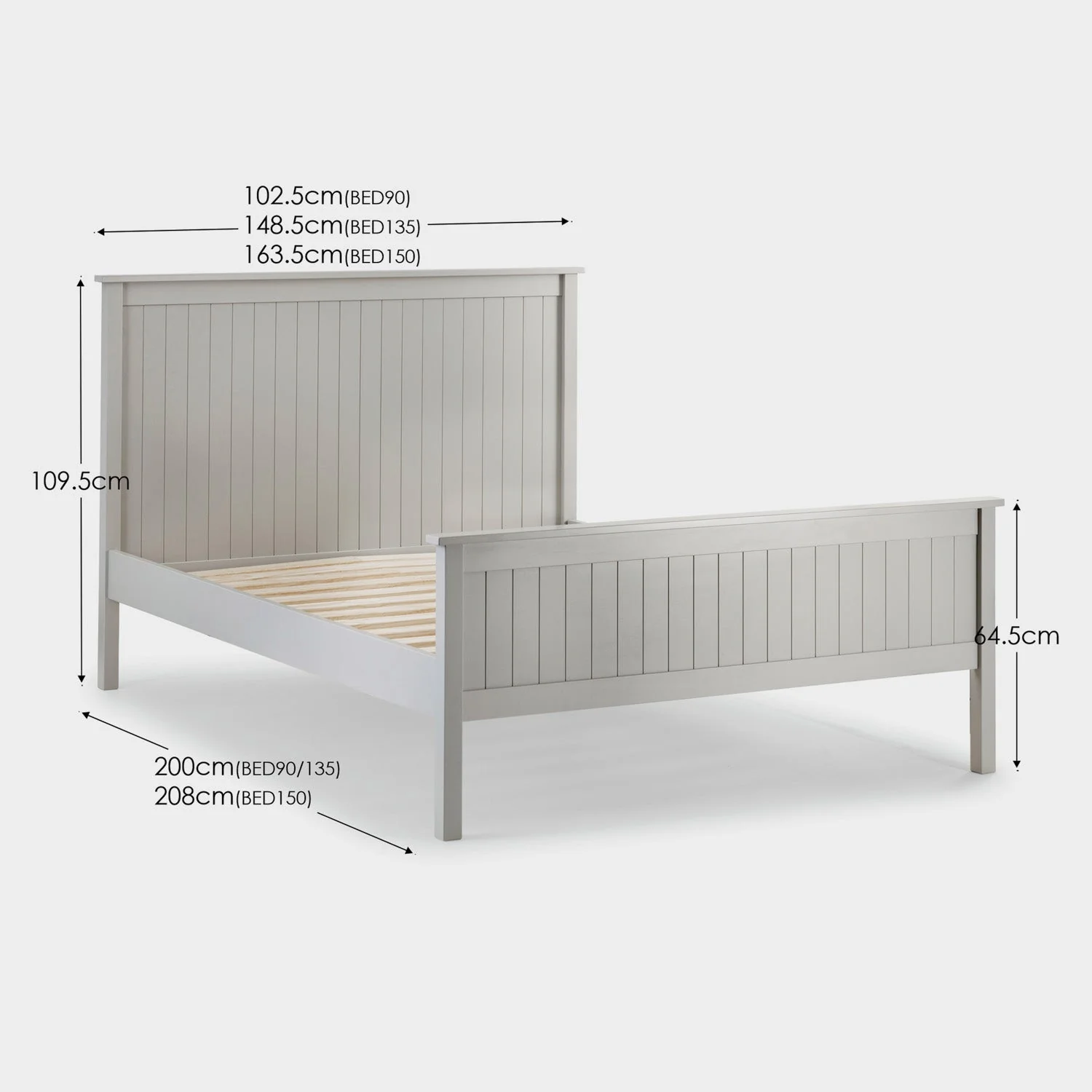 Marisol Bed Frame Single Dove Grey - Image 8