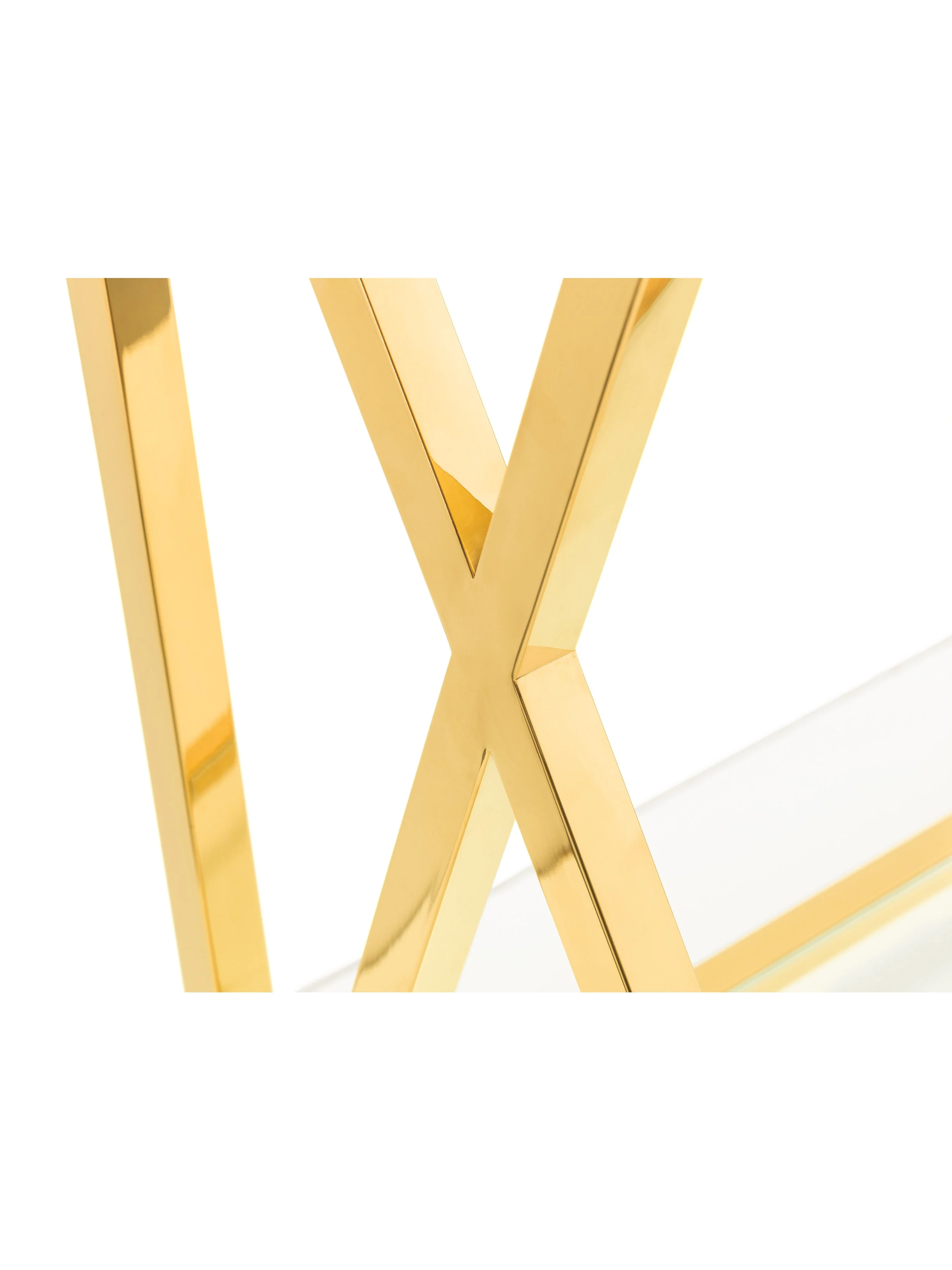 Mesa Console Table Glass & Gold - Image 2
