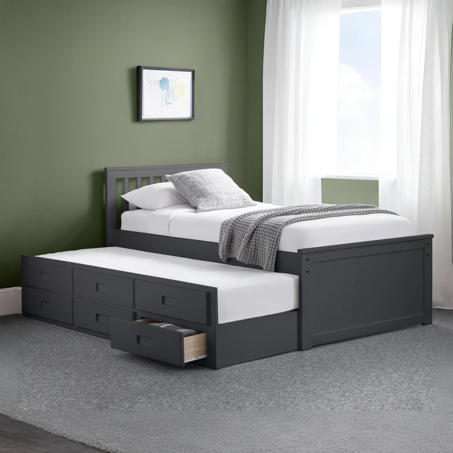 Mina Bed Frame Anthracite - Image 2