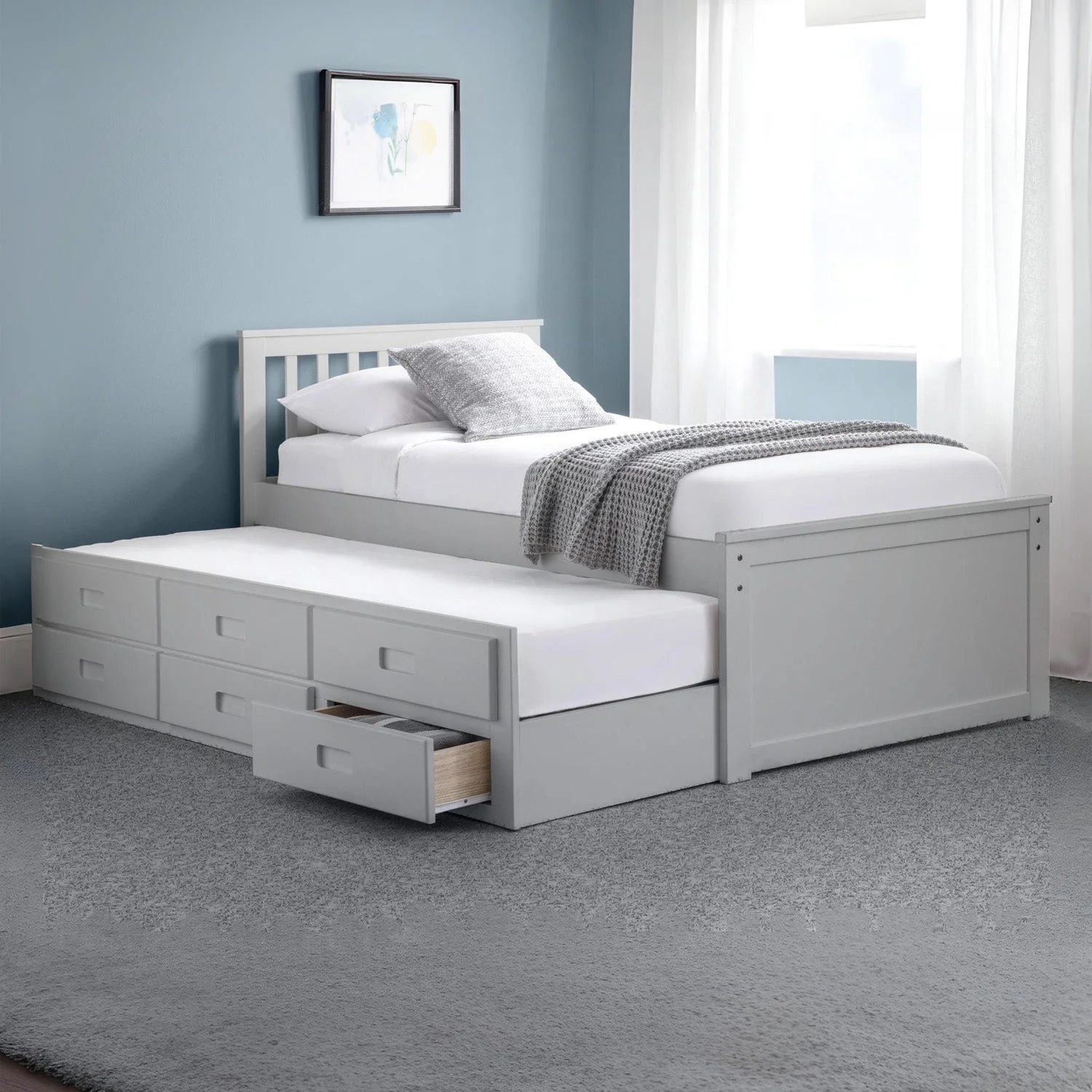 Mina Bed Frame Light Grey - Image 2