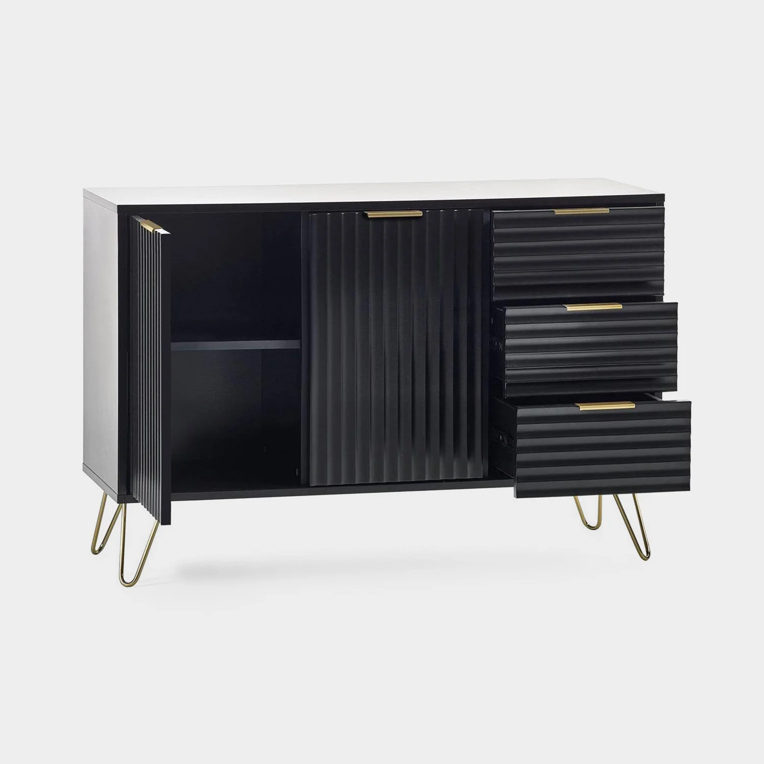Mira Large Sideboard Black - Image 5