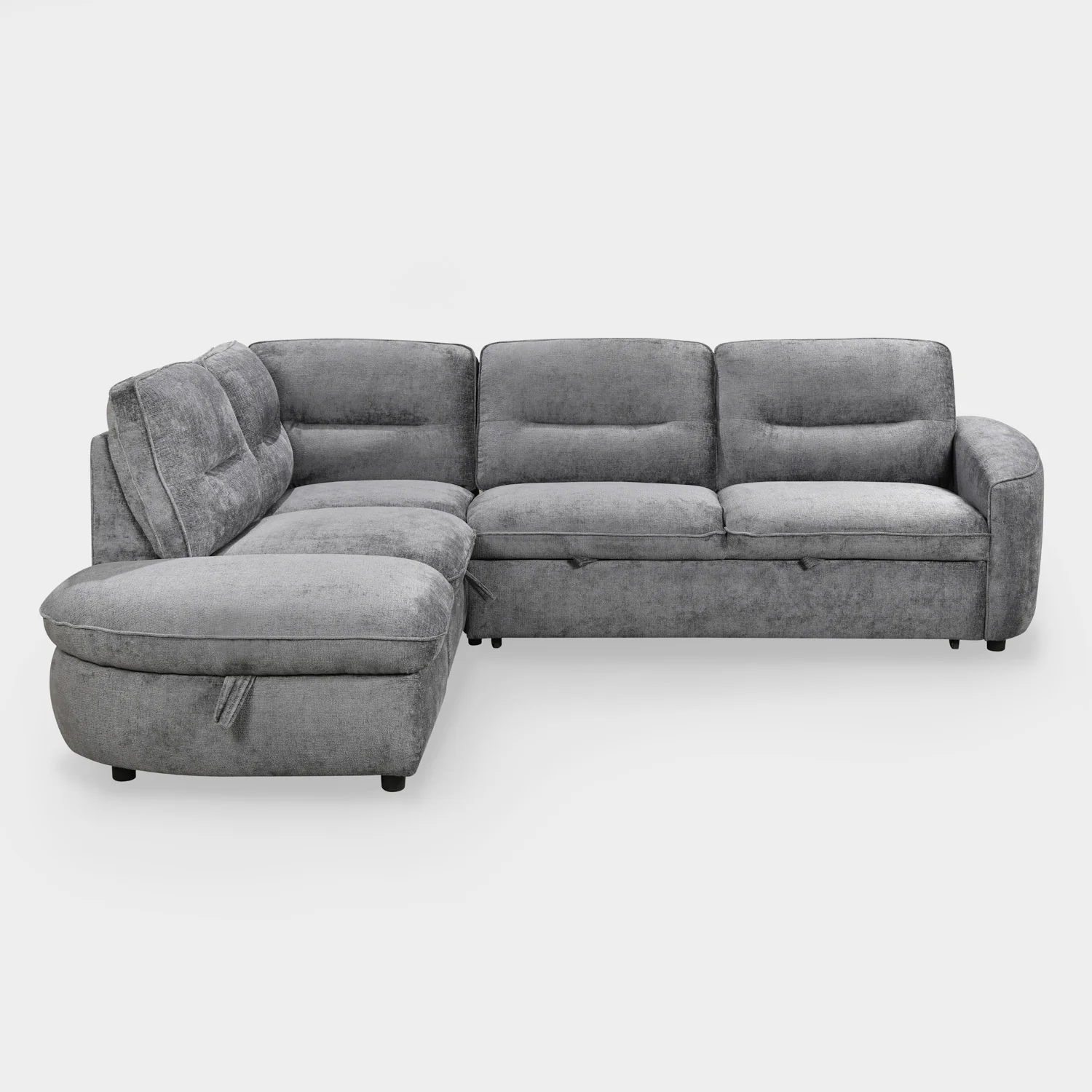 Mirella Sofa Bed Left Hand Facing Corner Dark Grey - Image 4