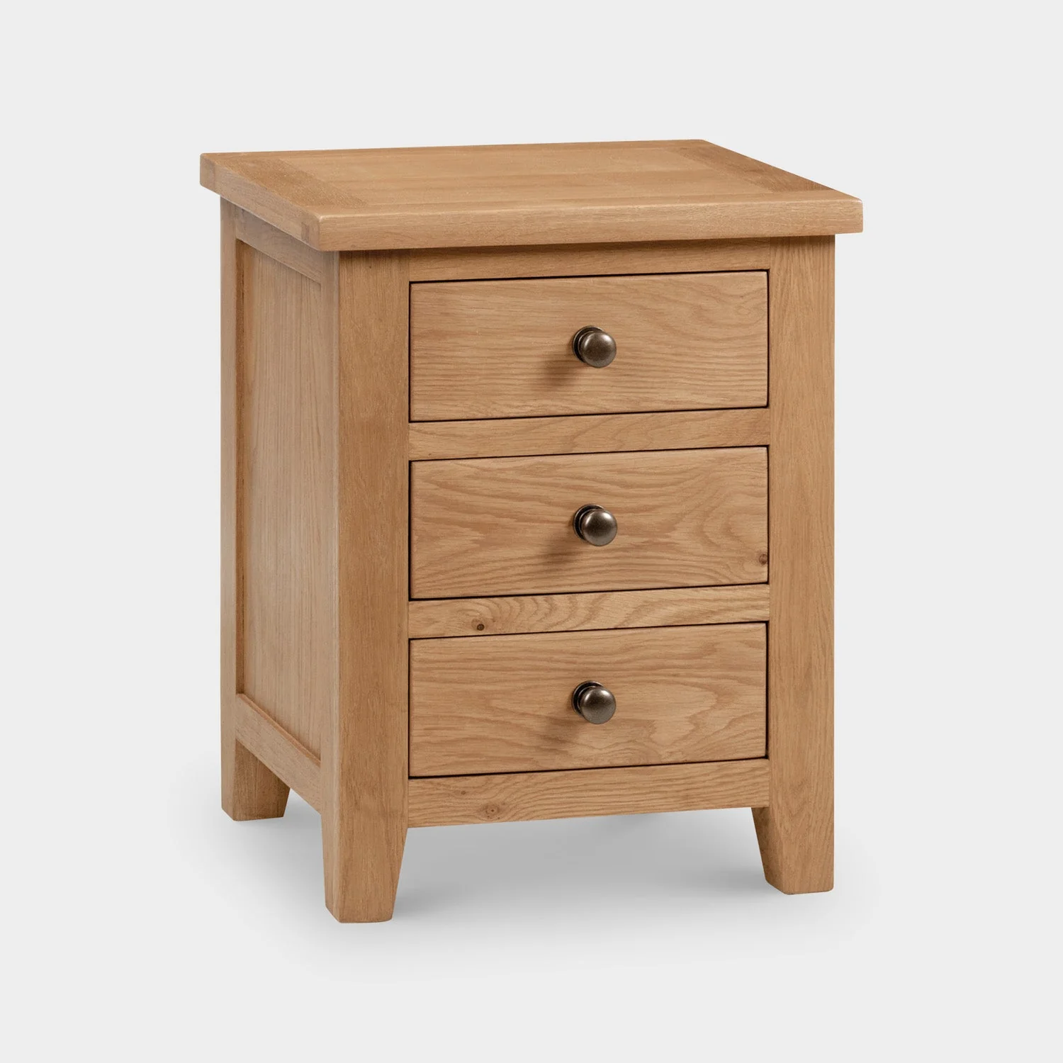Myrtle 3 Drawer Bedside Oak - Image 3