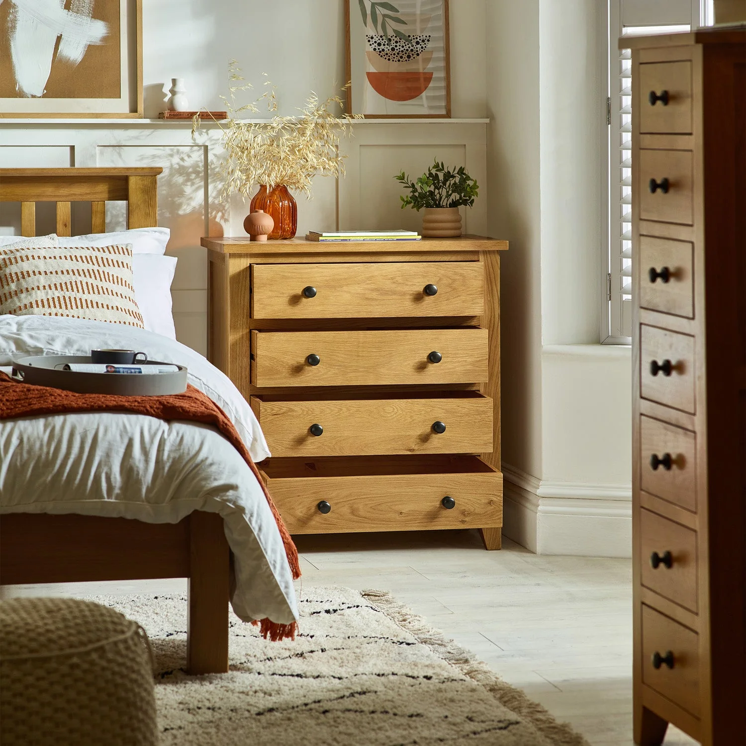 Myrtle 4 Drawer Chest Oak - Image 2